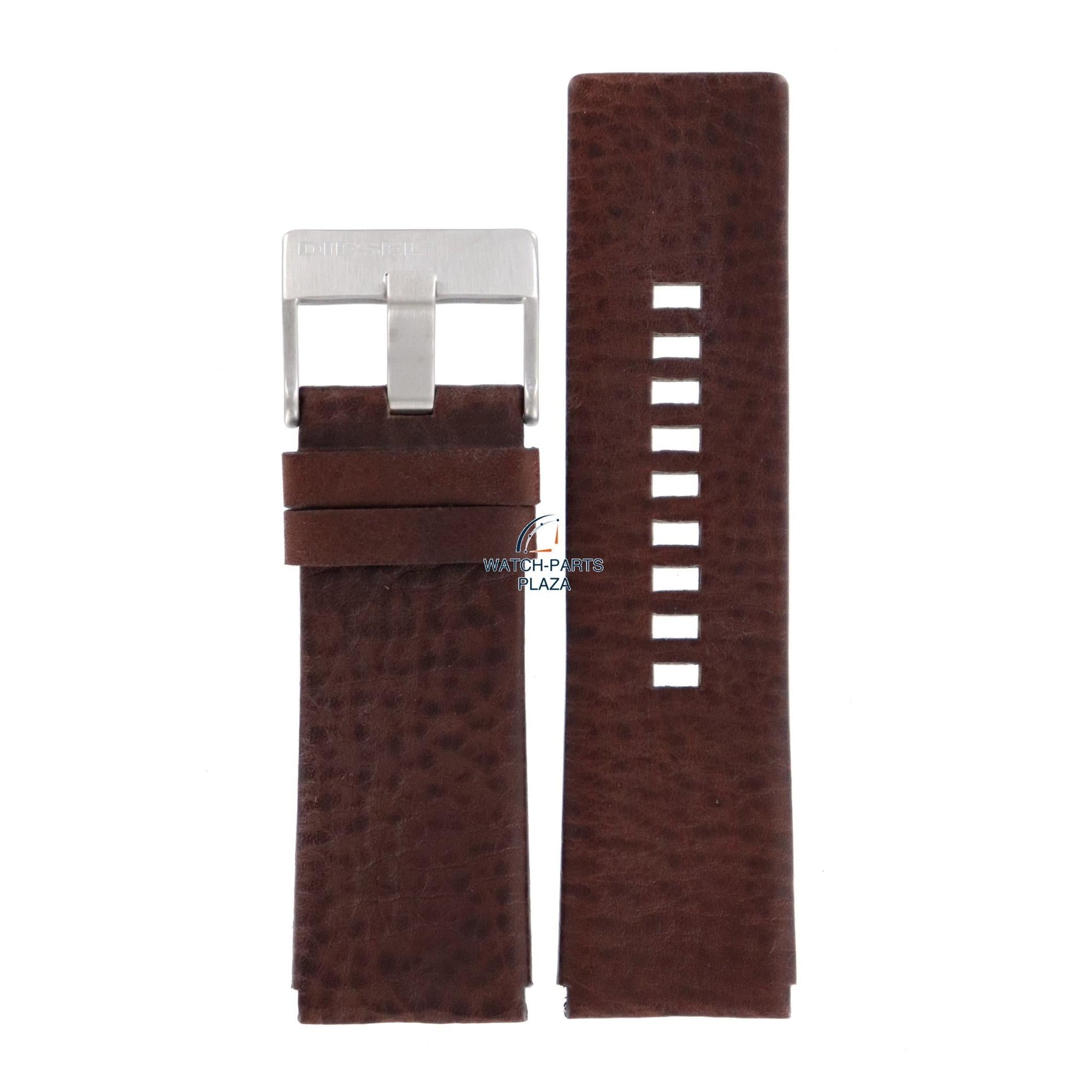 Watch Band Diesel DZ1150 brown leather strap 27mm original - Watch Plaza