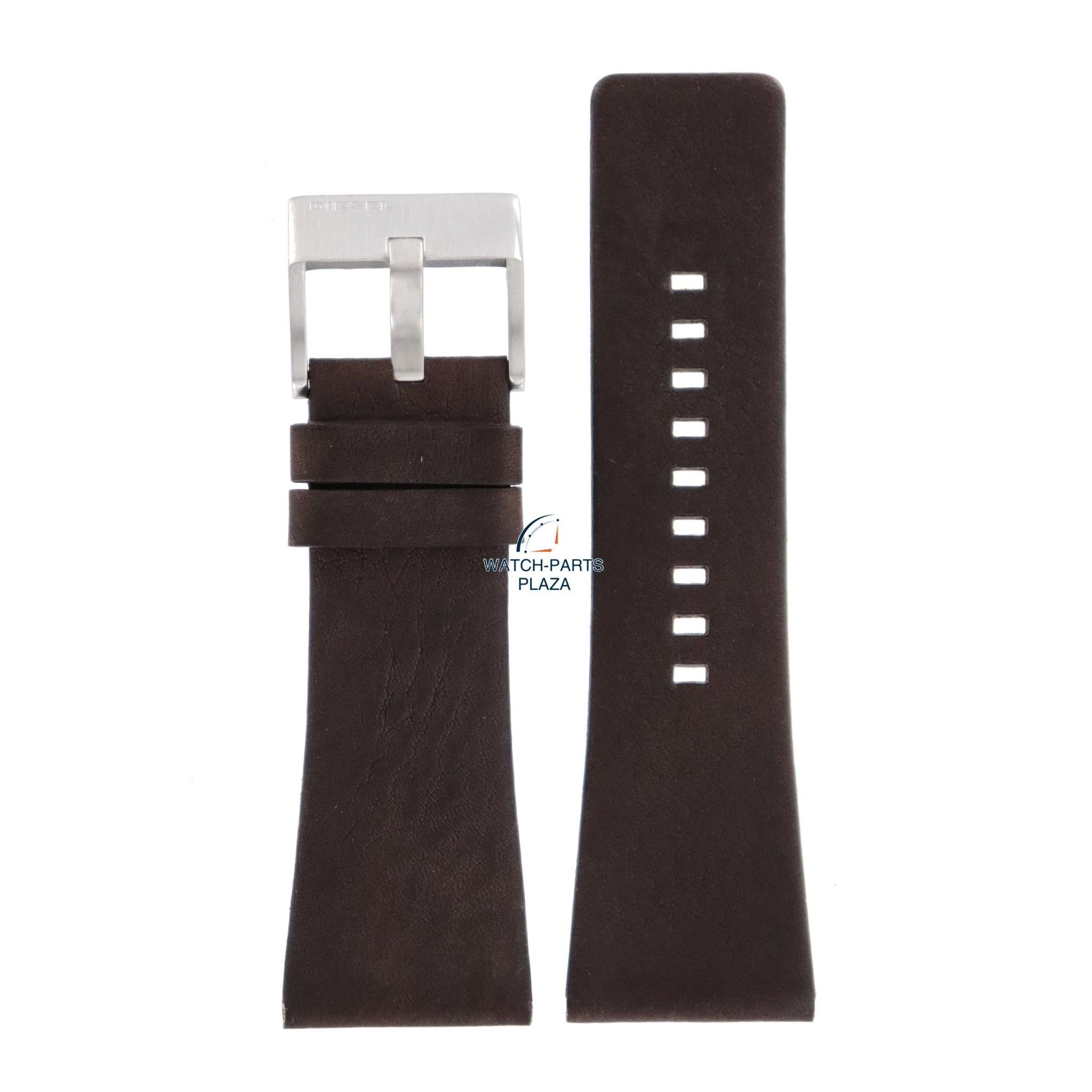Watch Band Diesel DZ1200 brown leather strap 30mm original - Watch Plaza