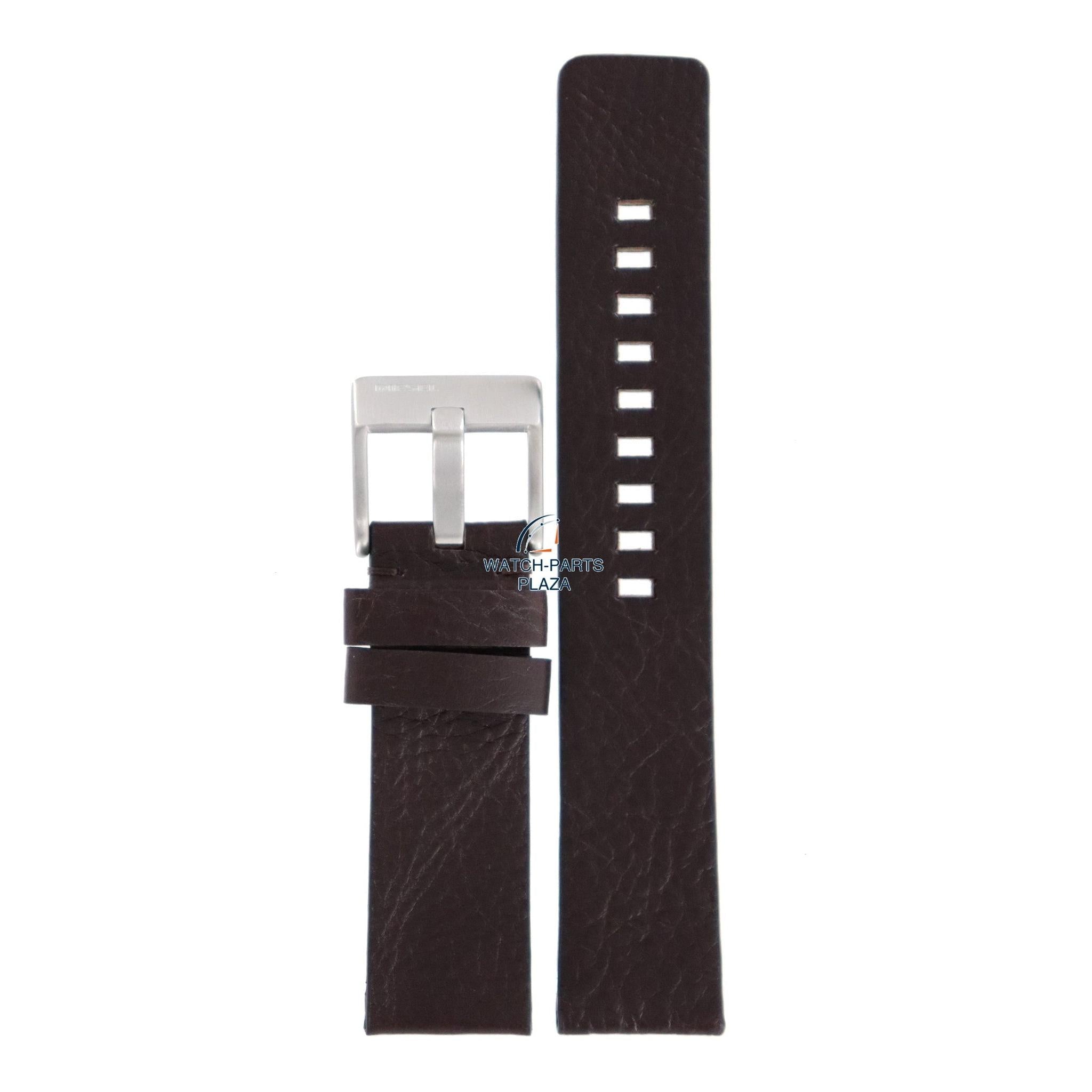 Watch Band Diesel DZ2038 black leather strap 21mm original DZ - 2038 - Watch Plaza