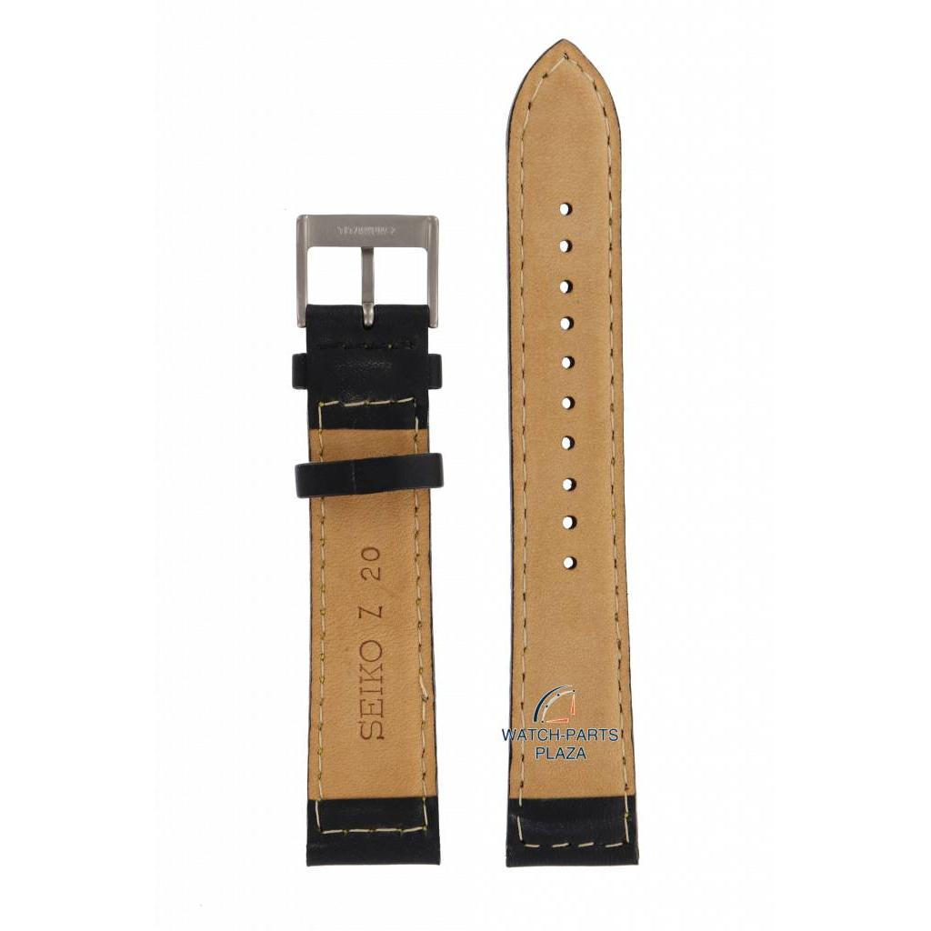 Watch Band for Seiko 7N42 - 0CB0 & 7T92 - 0ET0 / SN469, SGEB41P2 Black Leather - Watch Plaza