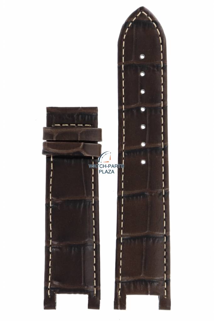 Watch Band GC Sports X72026G1S / X10001G1S brown genuine leather strap 22mm - Watch Plaza