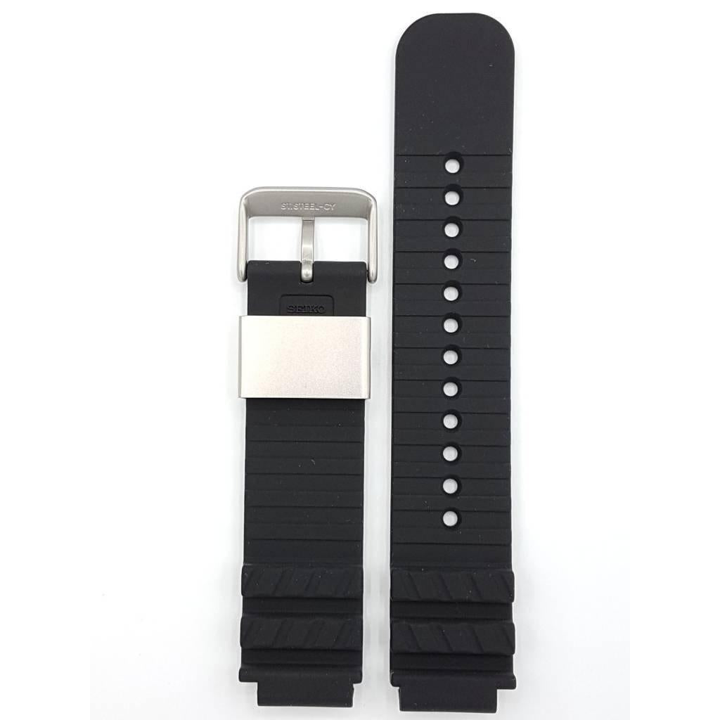 Watch Band Seiko Scuba Diver SBEE001 SBEE002 Black Strap CY 17mm 7N36 - 0AG0 - Watch Plaza