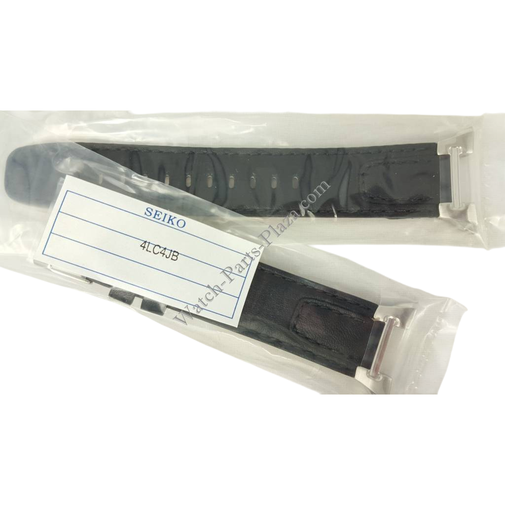 Watch Band Seiko SNAA37 black leather strap 7T62 - 0GW0 13mm 4LC4JB - Watch Plaza