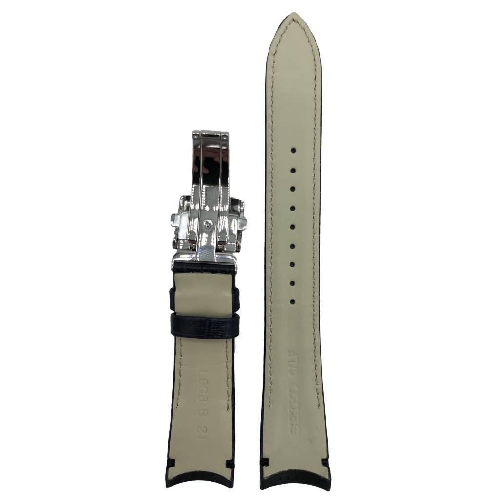 Watch Band SNP126 Seiko Premier Kinetic Blue Strap 21mm 7D56 - 0AB0 Novak Djokovic - Watch Plaza