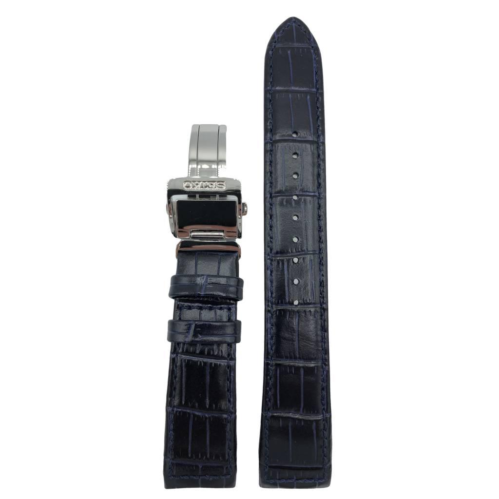 Watch Band SNP126 Seiko Premier Kinetic Blue Strap 21mm 7D56 - 0AB0 Novak Djokovic - Watch Plaza
