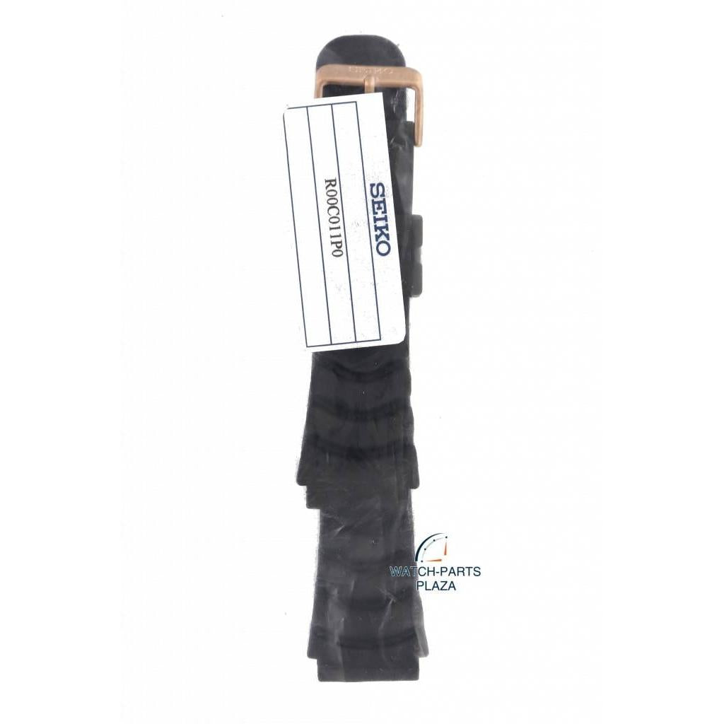Watch Strap for Seiko 5 Sports SRP680, SRP210 Black Band Gold Buckle 22mm 4R36 04J0, 00S0 - Watch Plaza