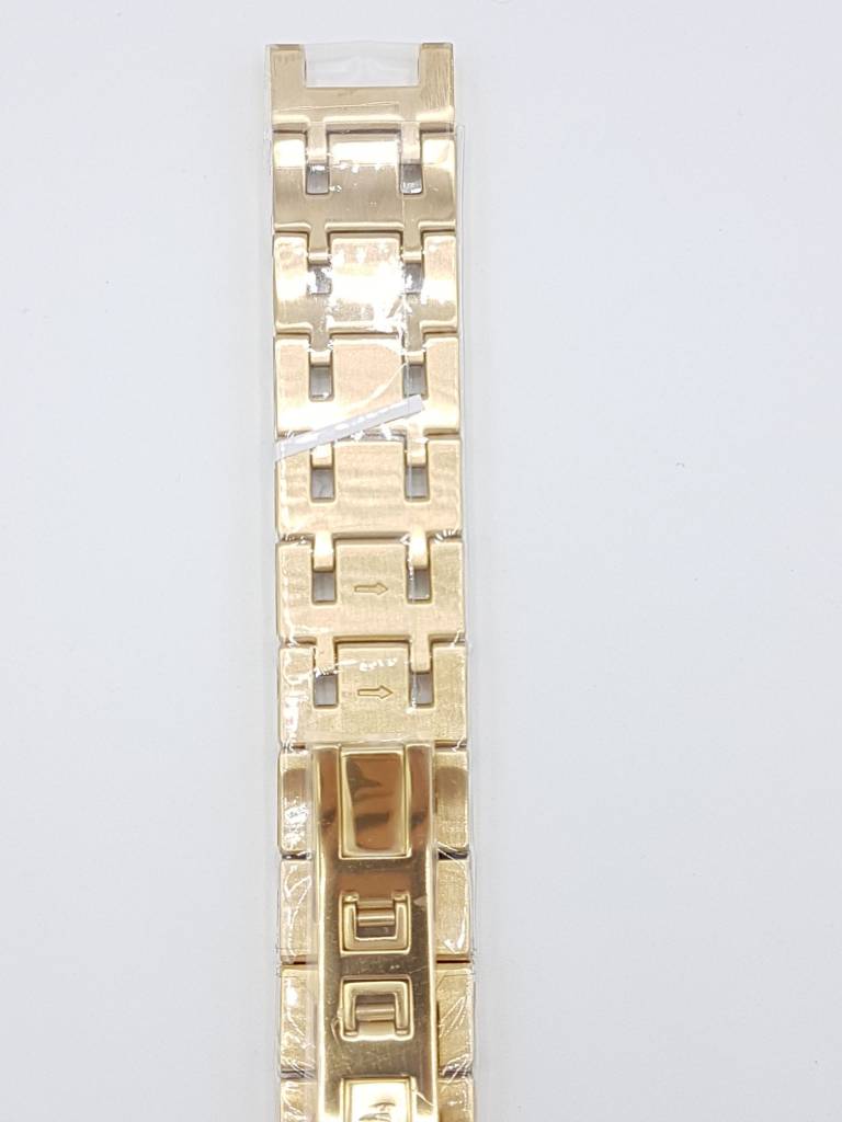 Watch Strap GC 34000G1 gold steel bracelet 18mm doublé watch band original - Watch Plaza
