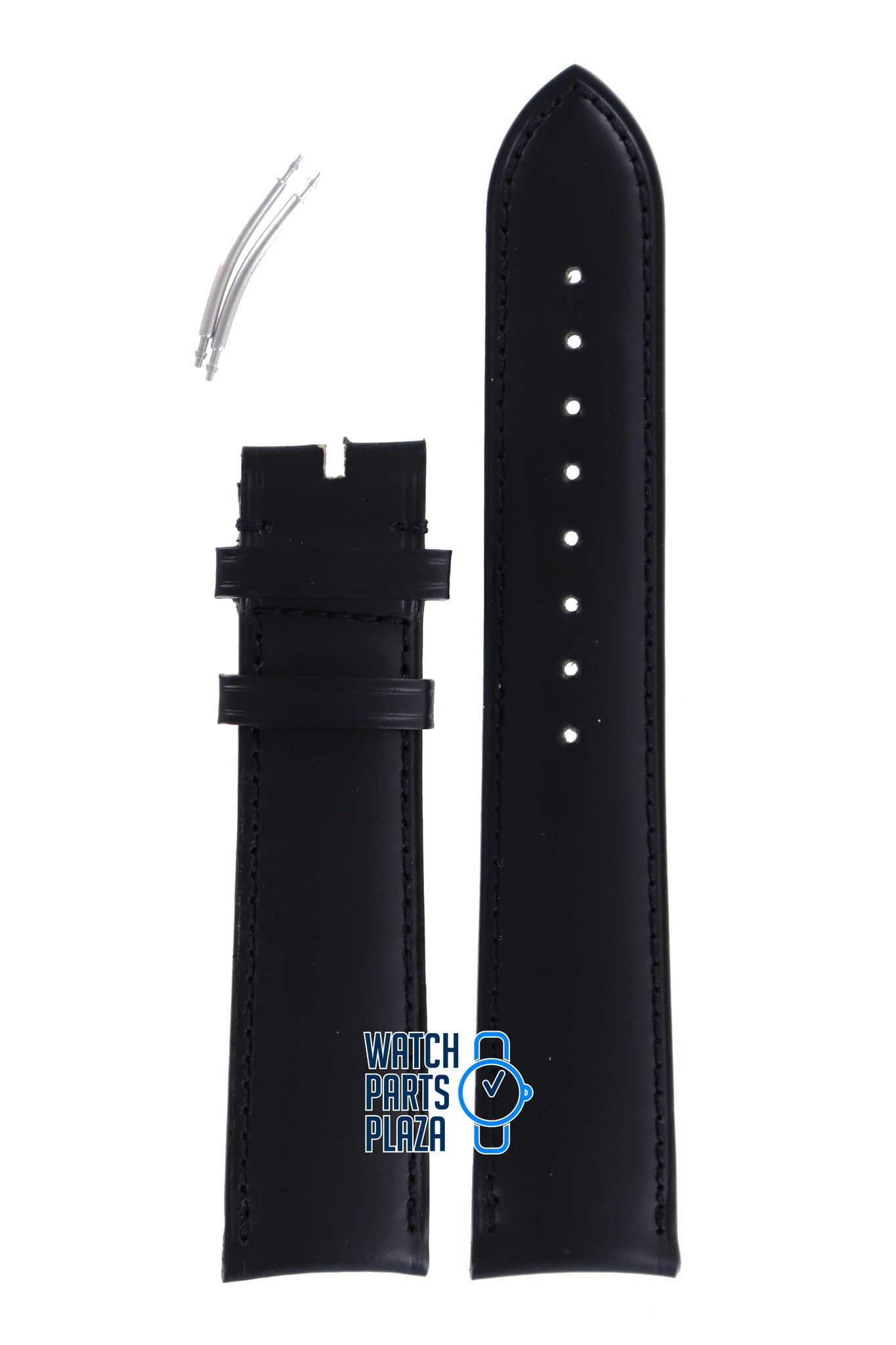 Zodiac ZO1300 Watch Band ZO - 1300 Black Leather 20 mm - Watch Plaza