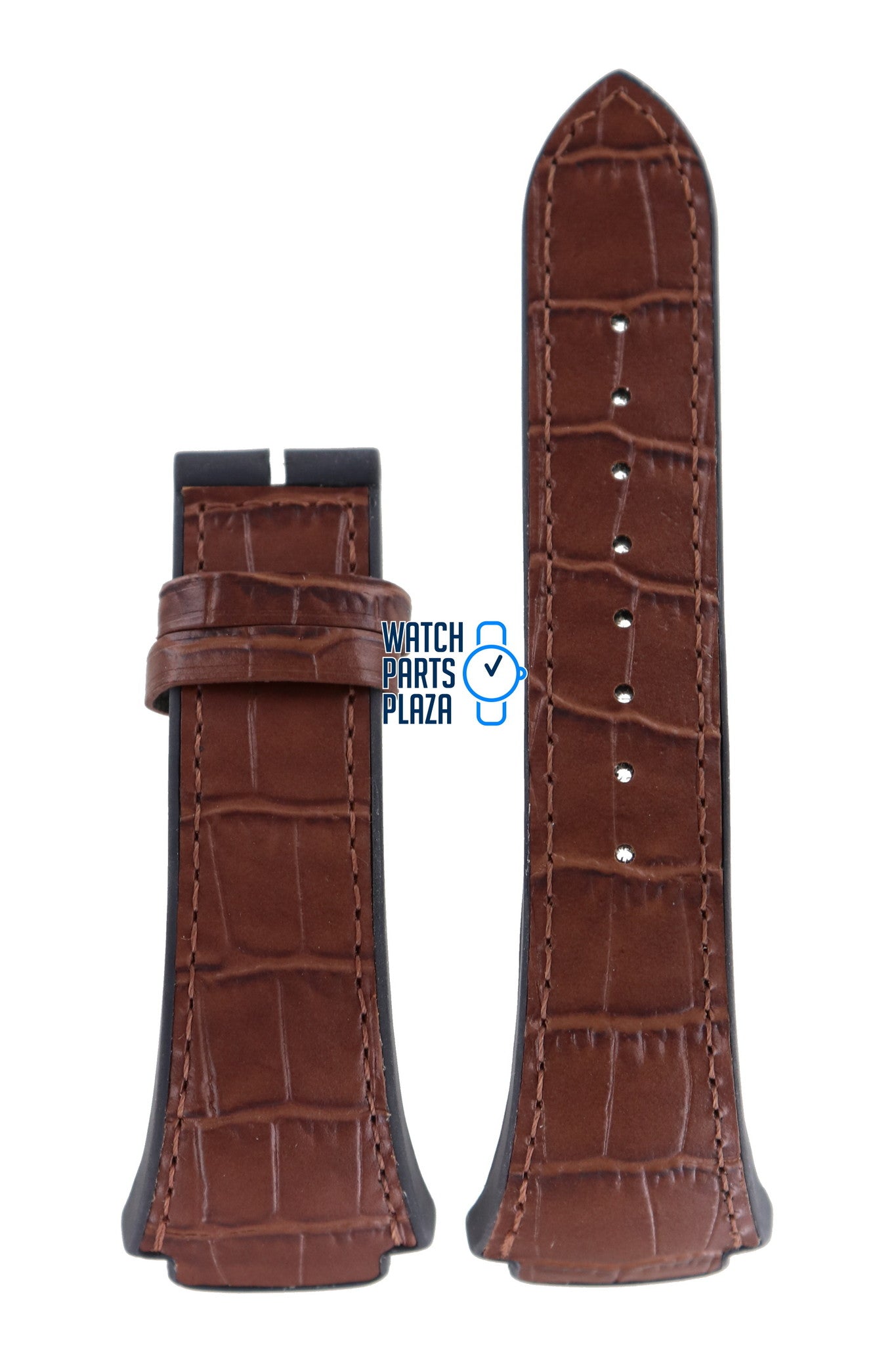 Zodiac ZO4002 Watch Band ZO - 4002 Brown Leather 20 mm - Watch Plaza