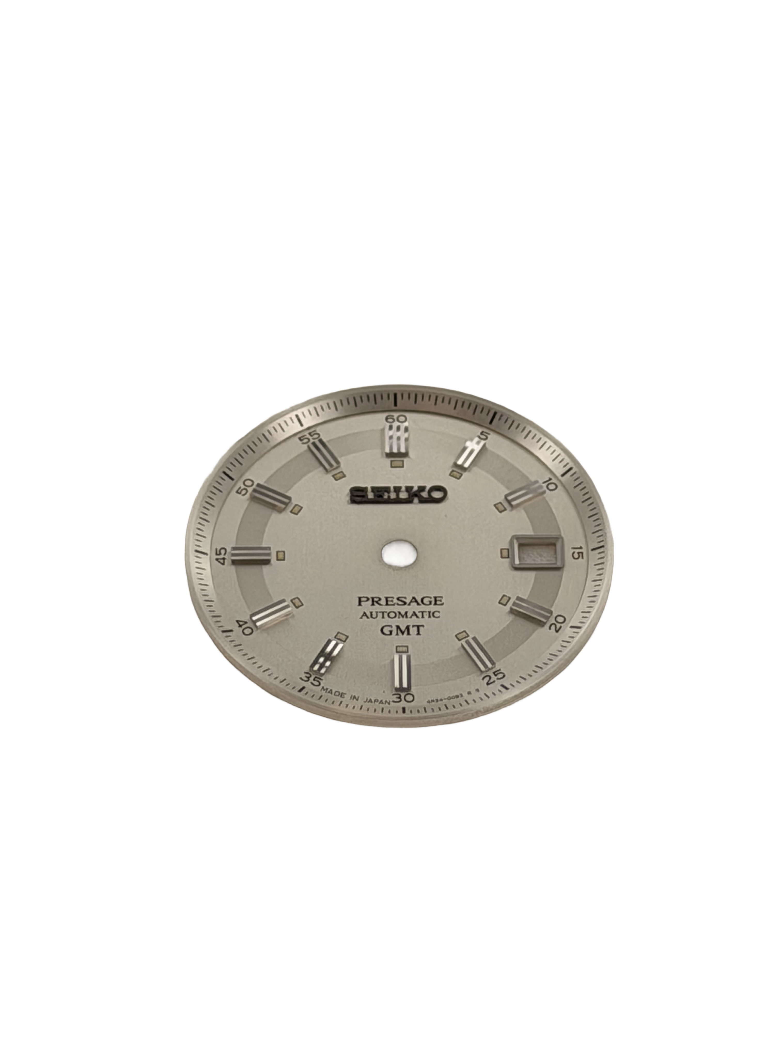 Seiko 4R3400B2XN1Z Wijzerplaat SSK011J1 / SARY231 - 4R34-00B0 Presage Stijl 60s Zilver