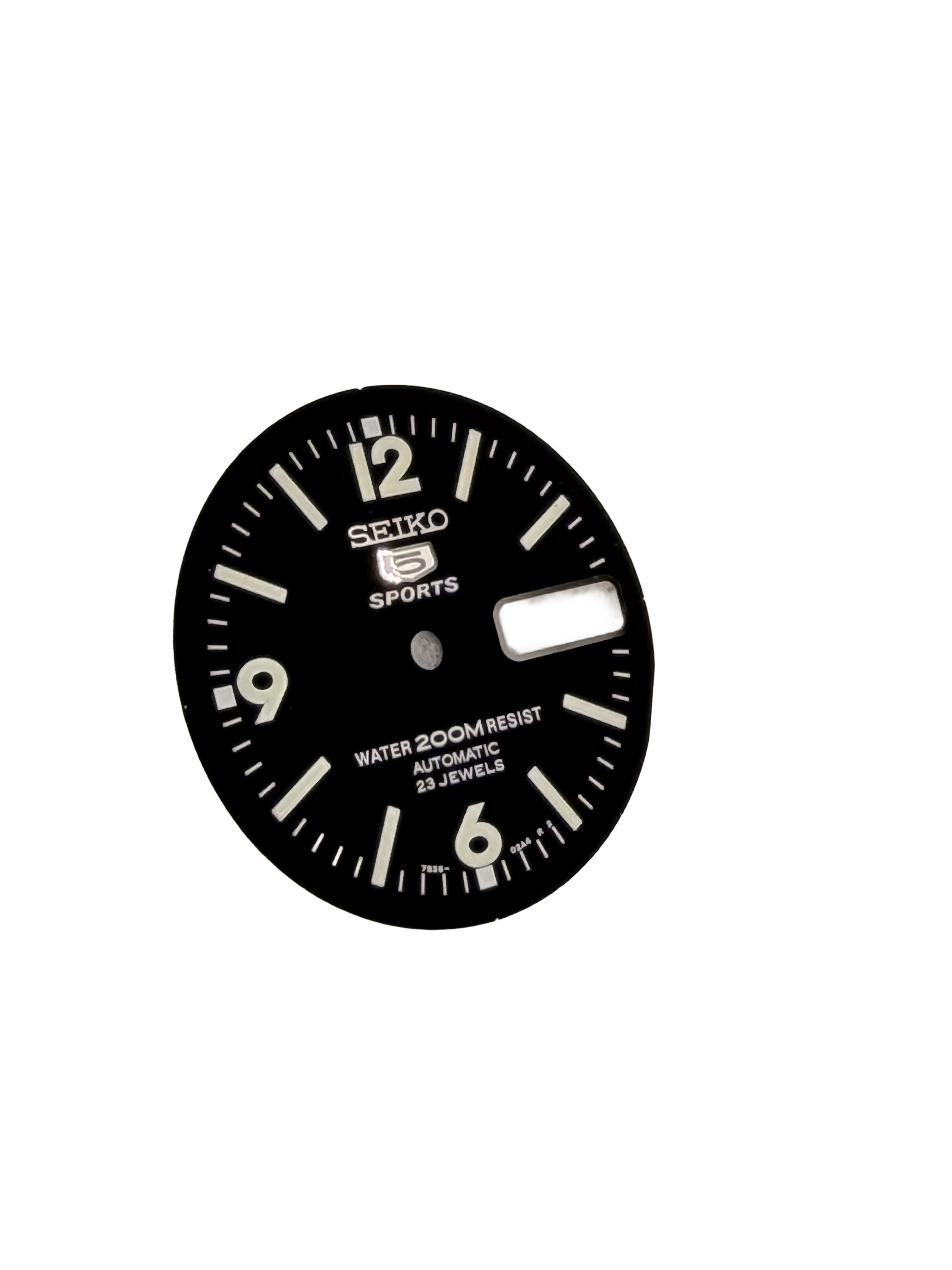 Wijzerplaat voor Seiko SKZ211 5 Sports Atlas Landshark 7S36 01E0, 01H0 Origineel