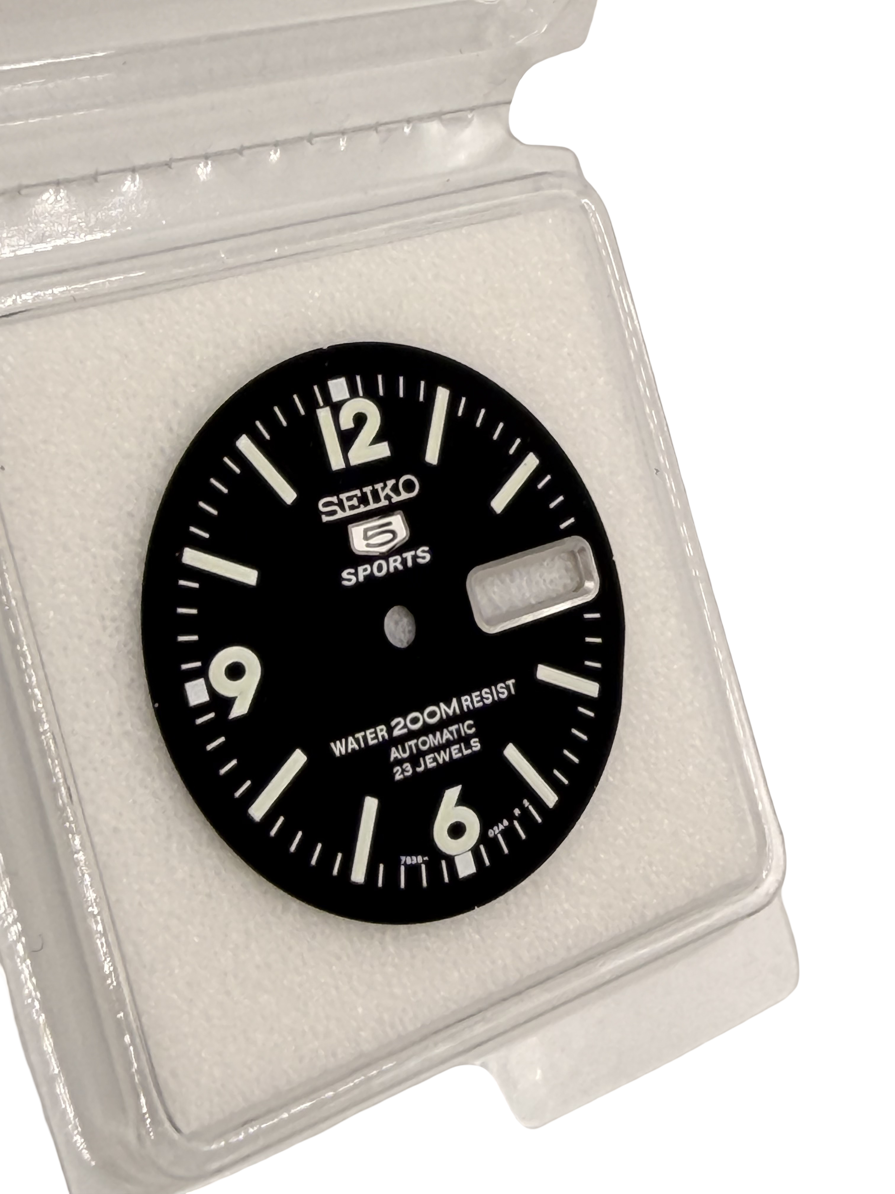 Wijzerplaat voor Seiko SKZ211 5 Sports Atlas Landshark 7S36 01E0, 01H0 Origineel