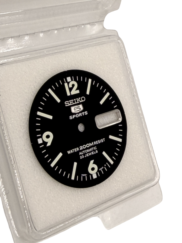 Wijzerplaat voor Seiko SKZ211 5 Sports Atlas Landshark 7S36 01E0, 01H0 Origineel