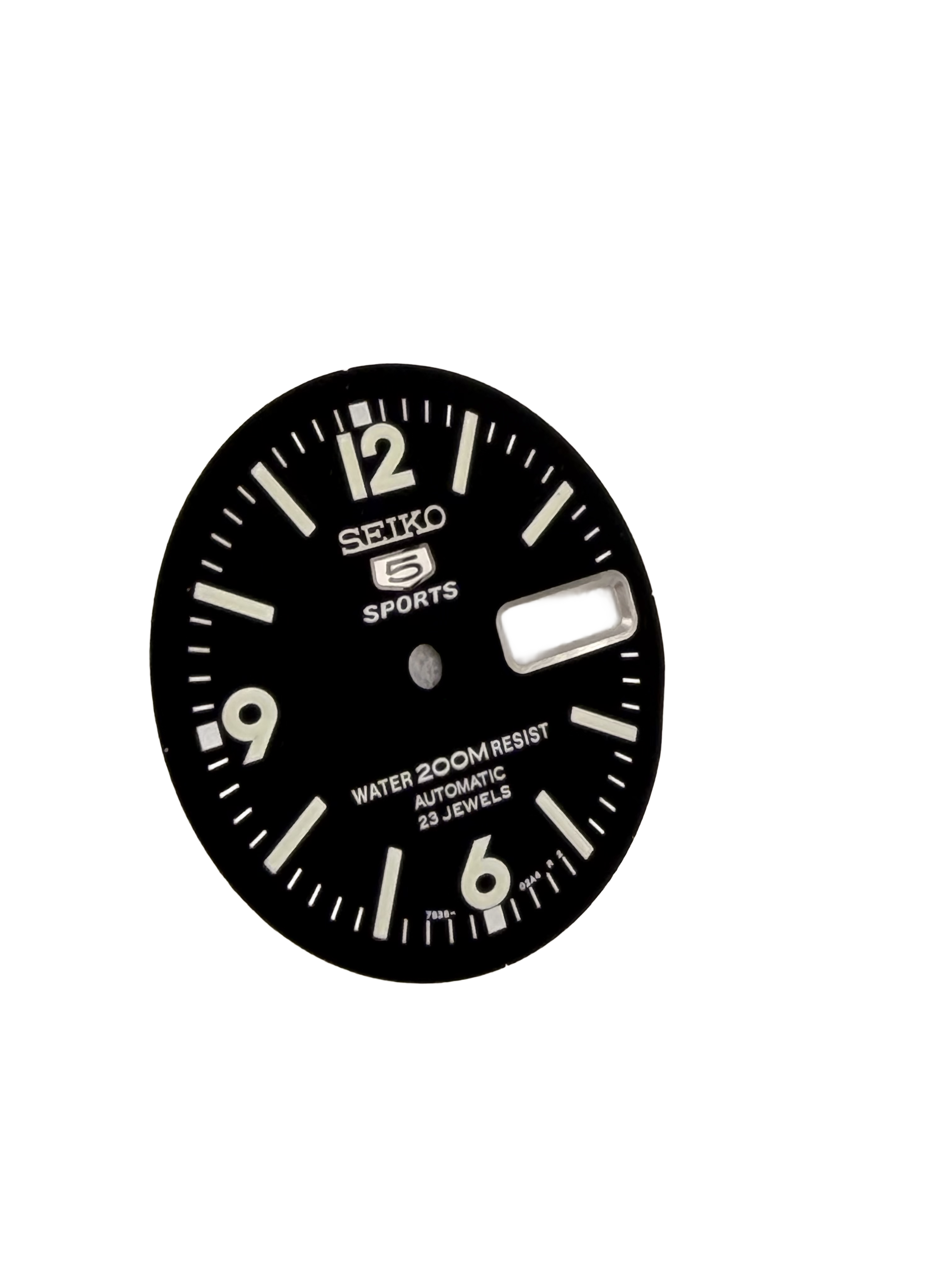 Wijzerplaat voor Seiko SKZ211 5 Sports Atlas Landshark 7S36 01E0, 01H0 Origineel