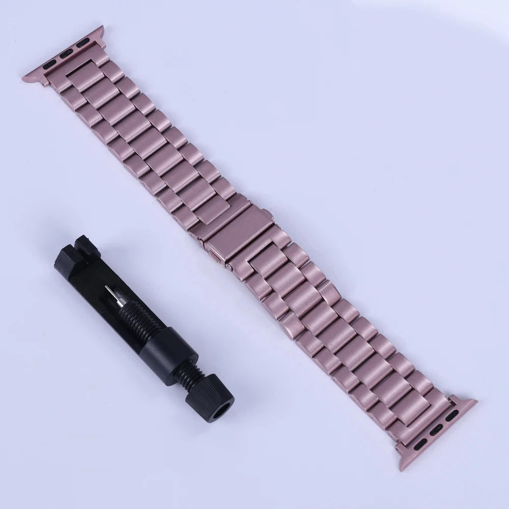 Apple Watch Bandje Rvs (Roestvrij staal) Pink 22mm / 26mm STRPZ® iWatch Series, SE & Ultra