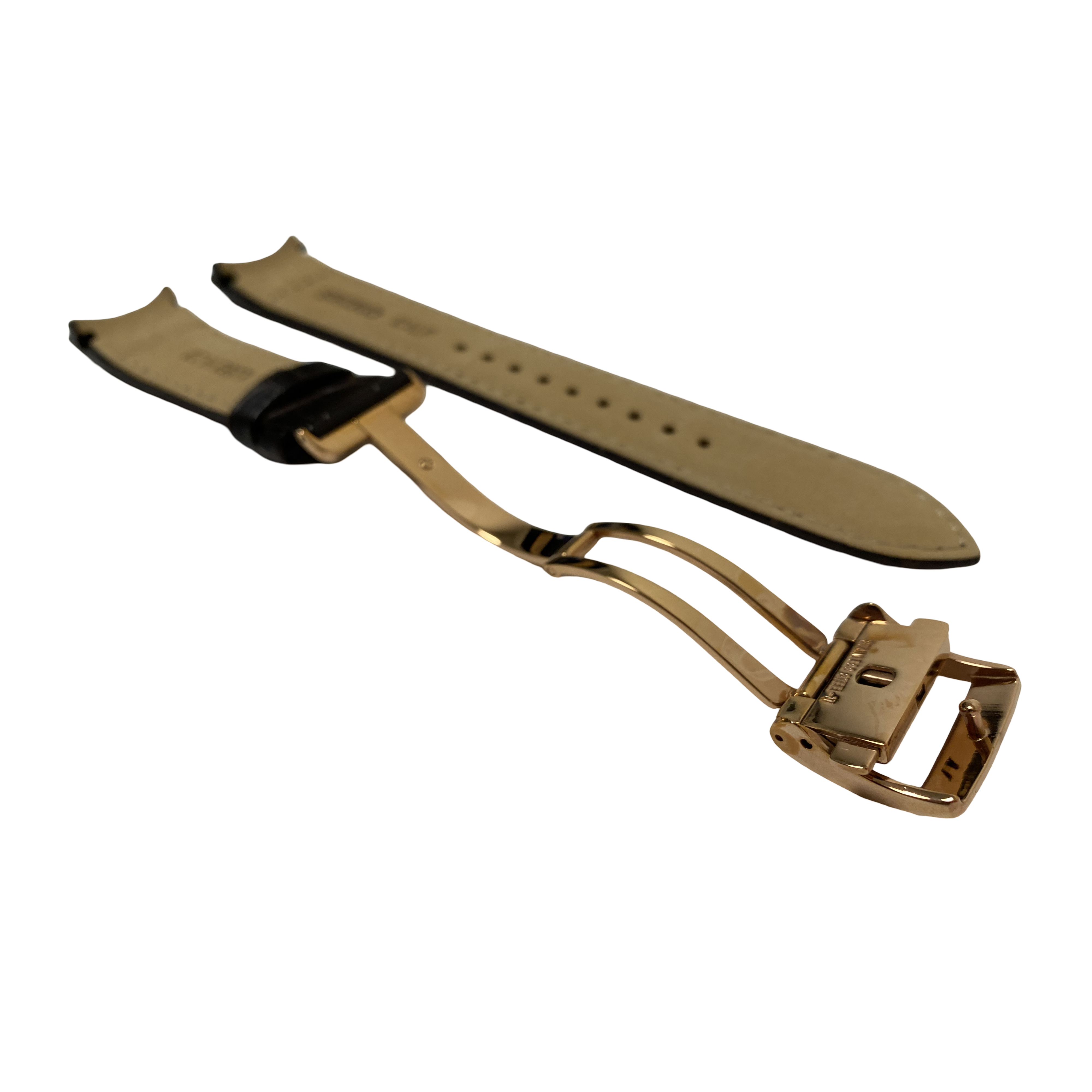 Horlogeband Seiko Premier Kinetic SRX008P1 bruine band 5D88-0AD0 Rosé sluiting