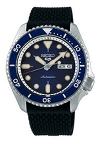 Seiko 5 Sports SRPD93K1 Automatisch Horloge | Blauwe Wijzerplaat | Siliconen Band | 4R36-07G0