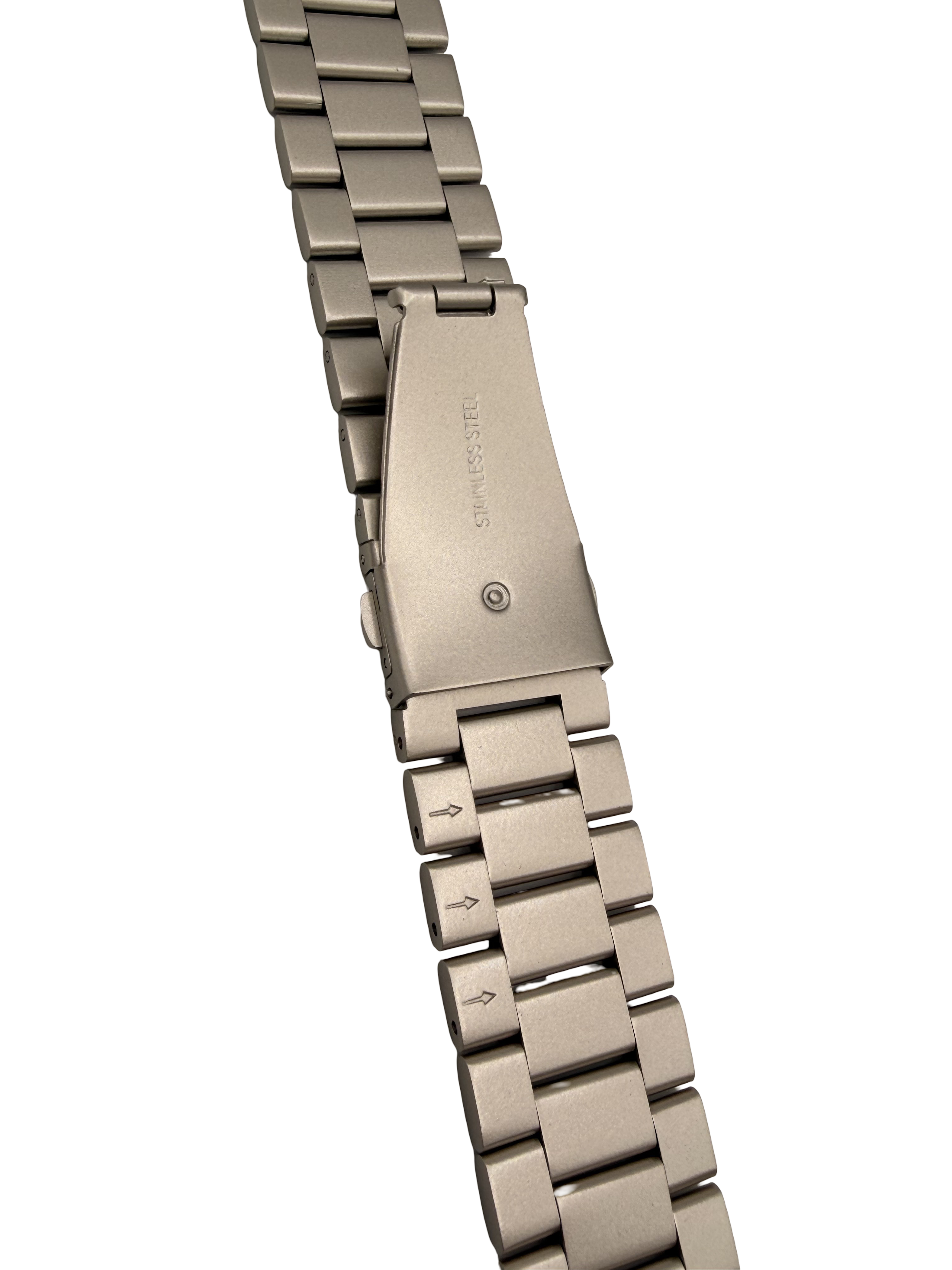 STRPZ® Apple Watch Bandje – Starlight Rvs (Roestvrij staal) – Horloge Series, SE & Ultra