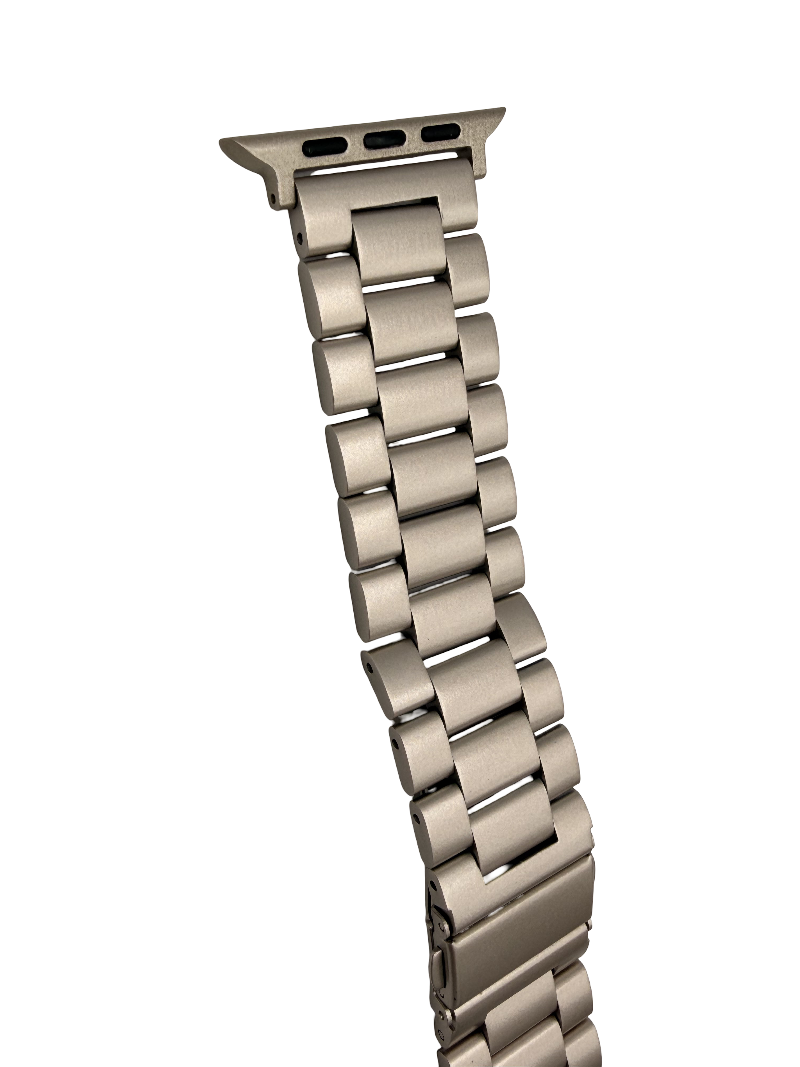 STRPZ® Apple Watch Bandje – Starlight Rvs (Roestvrij staal) – Horloge Series, SE & Ultra