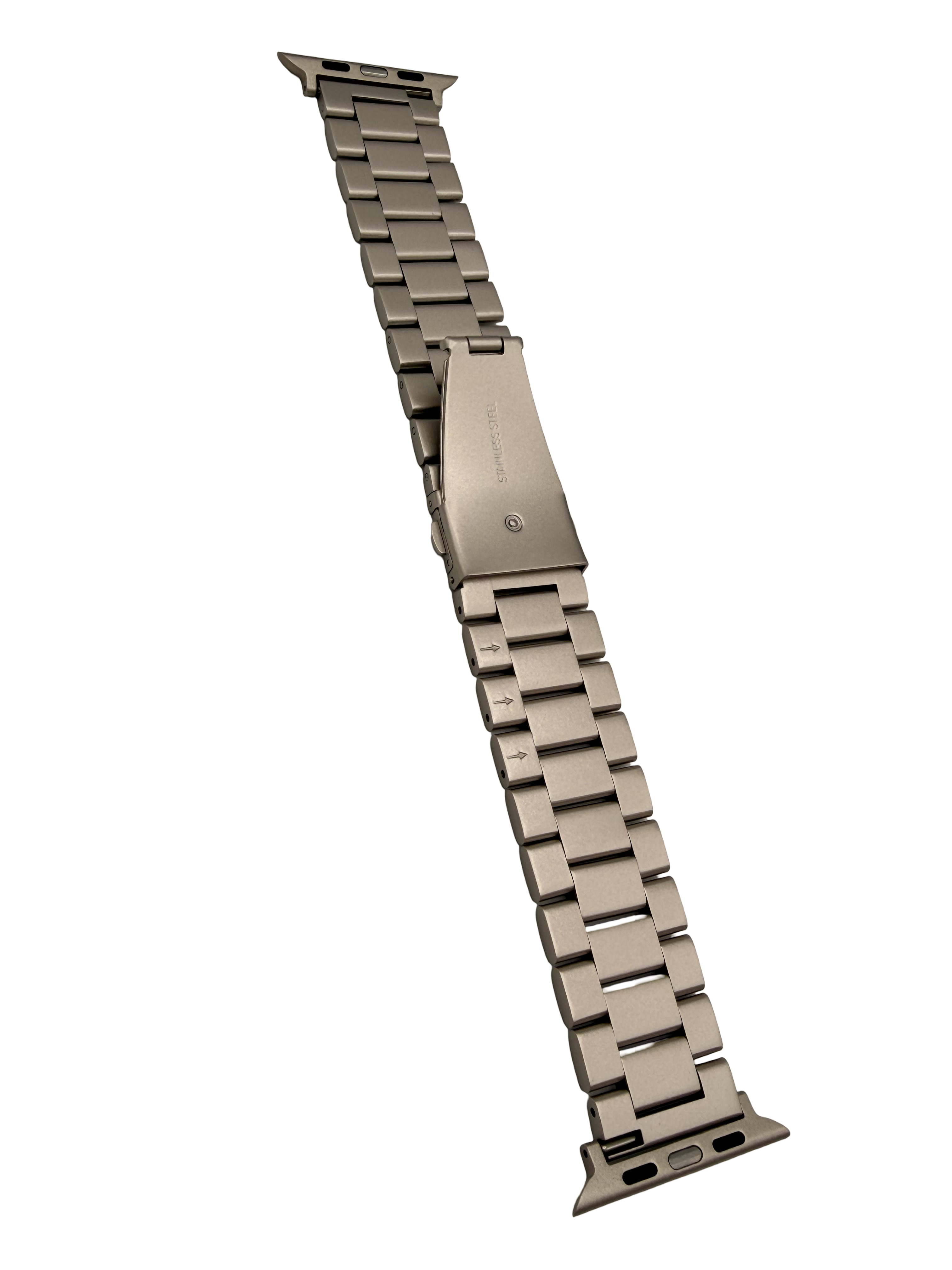 STRPZ® Apple Watch Bandje – Starlight Rvs (Roestvrij staal) – Horloge Series, SE & Ultra