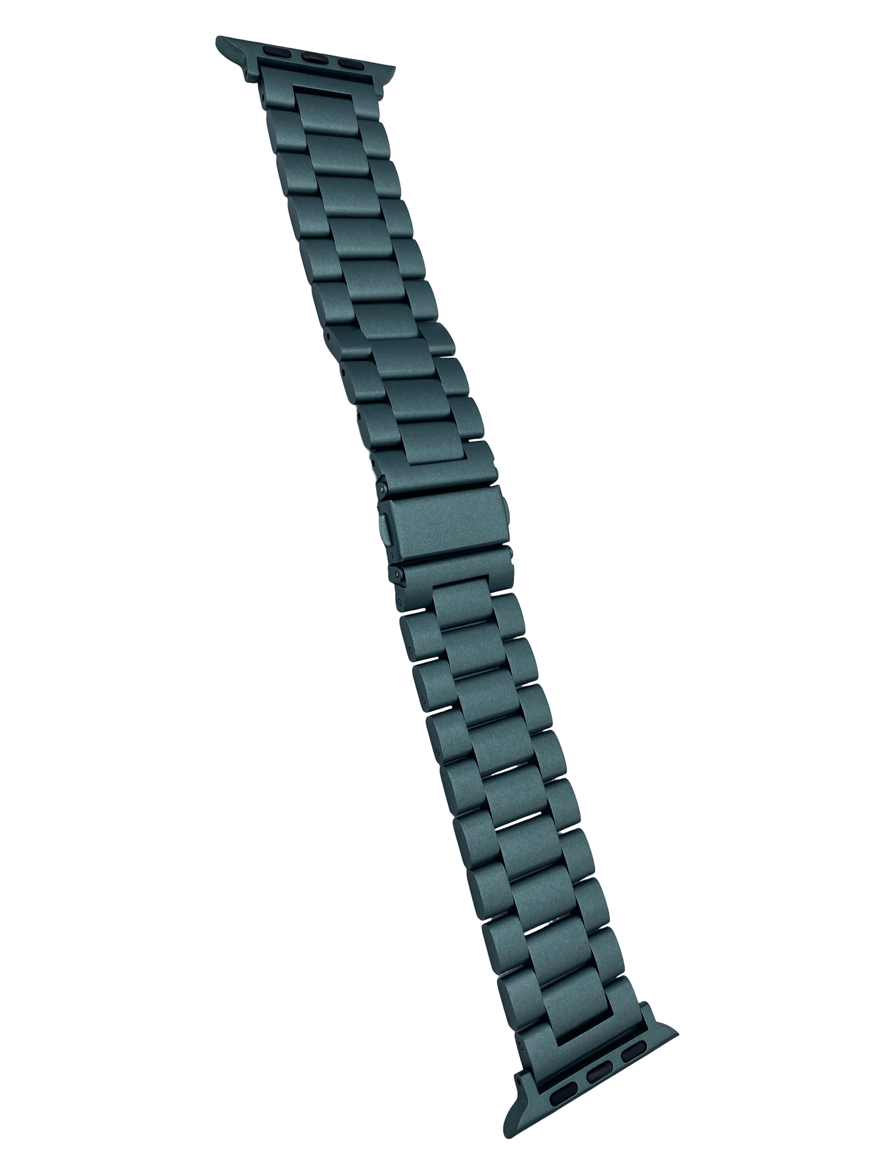 STRPZ® Apple Watch Bandje – Legergroen Rvs (Roestvrij staal) – Horloge Series, SE & Ultra