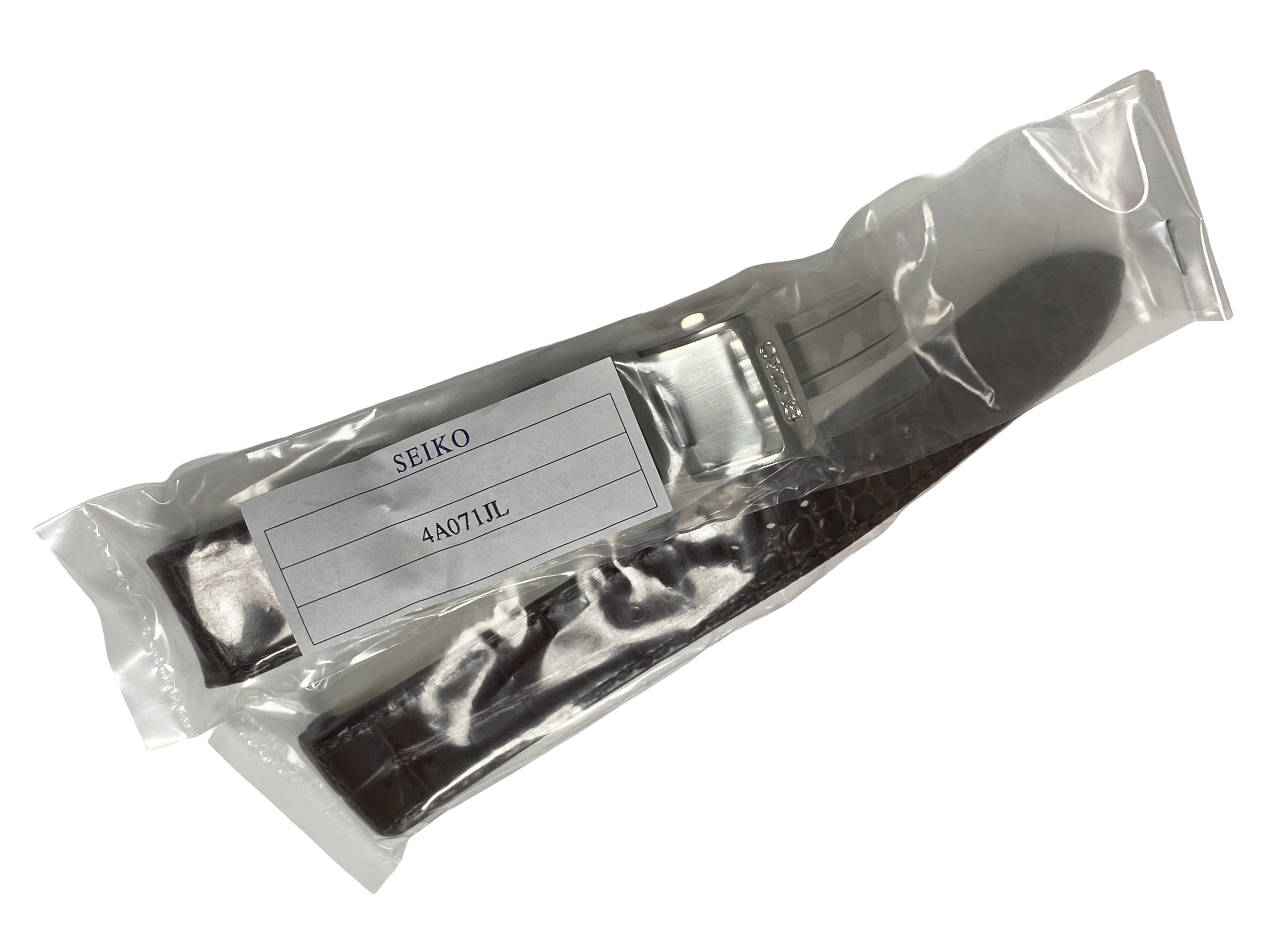 Horlogeband Seiko Premier Kinetic Perpetual Calendar SNP025 / SNP023 Bruin leren band 7D56-0AA0 21mm 4A071JL