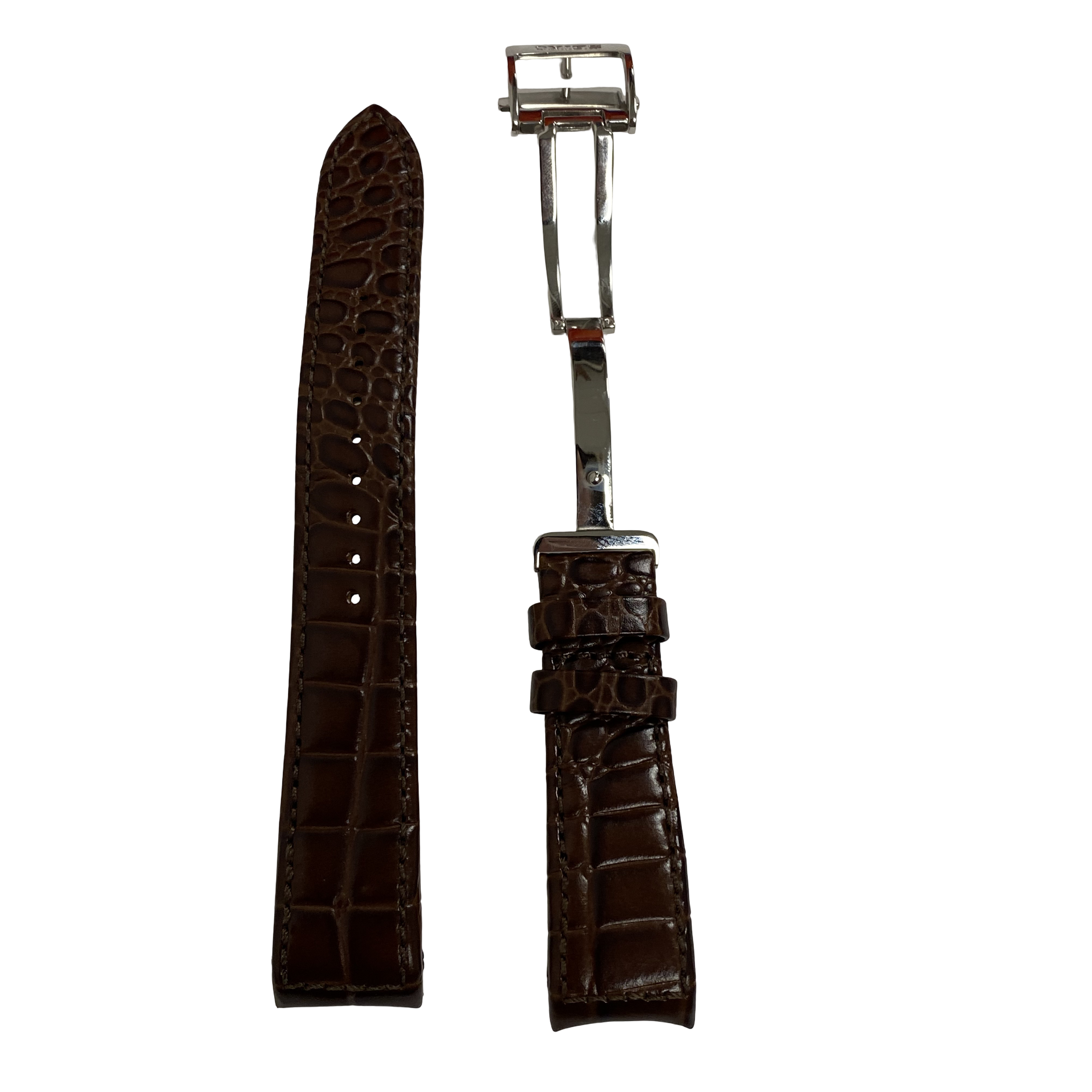 Horlogeband Seiko Premier Kinetic Perpetual Calendar SNP025 / SNP023 Bruin leren band 7D56-0AA0 21mm 4A071JL