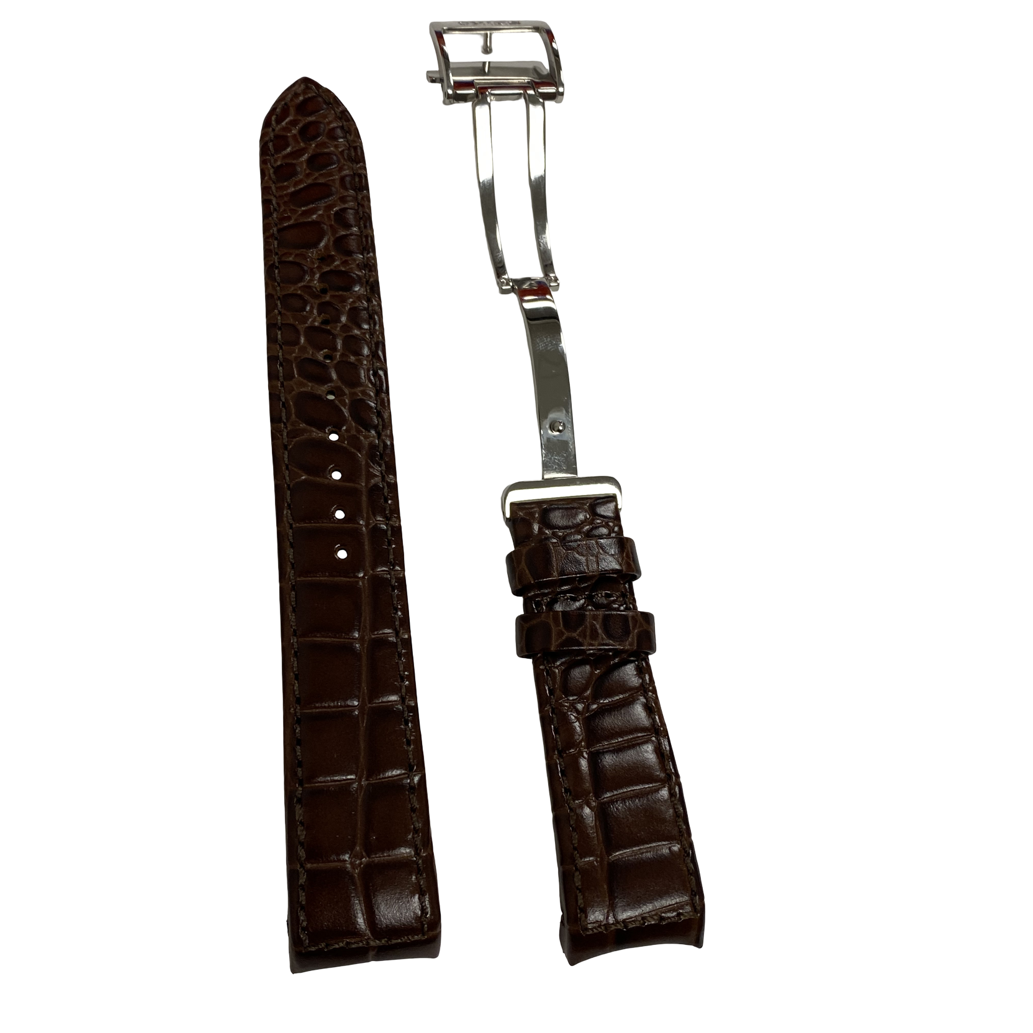 Horlogeband Seiko Premier Kinetic Perpetual Calendar SNP025 / SNP023 Bruin leren band 7D56-0AA0 21mm 4A071JL