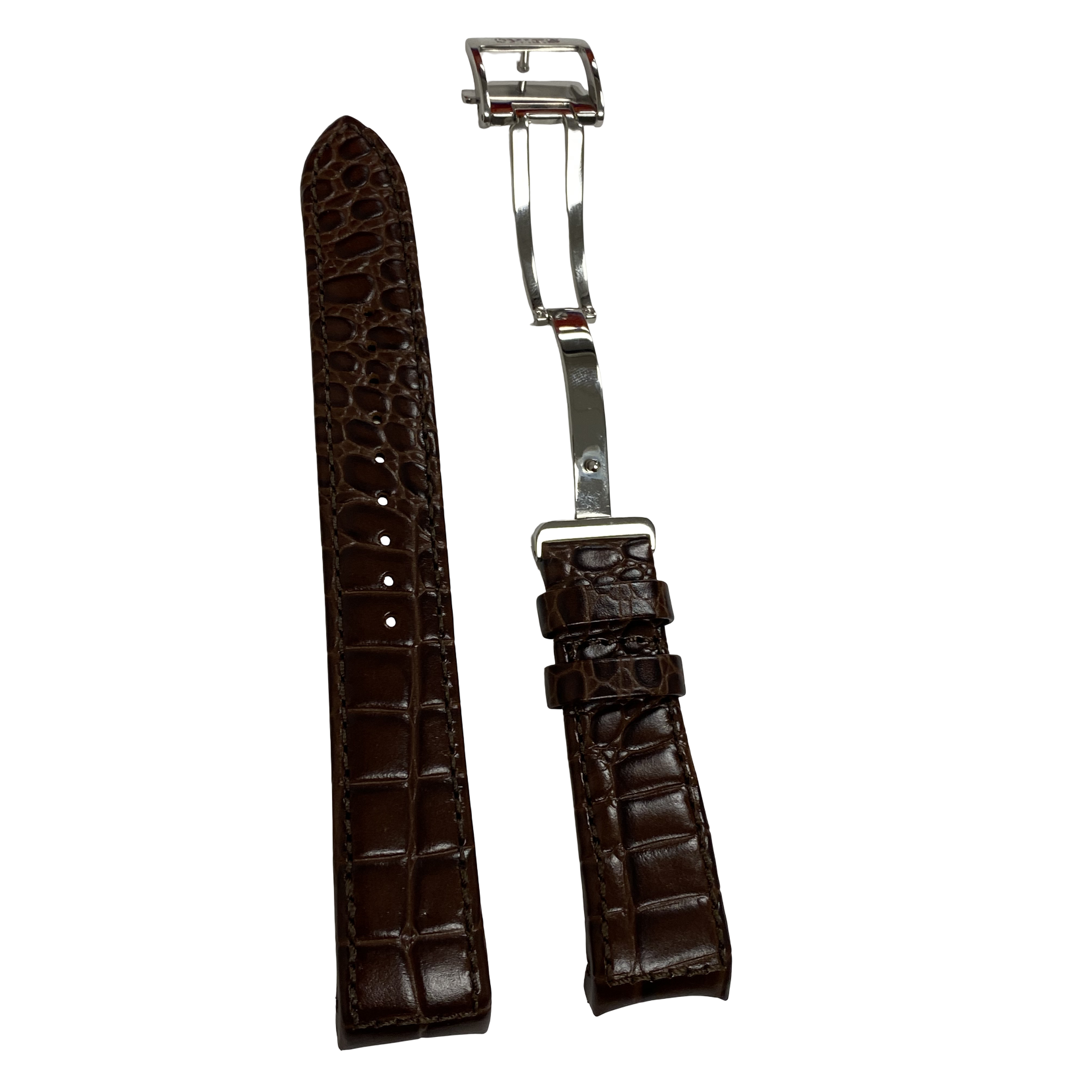 Horlogeband Seiko Premier Kinetic Perpetual Calendar SNP025 / SNP023 Bruin leren band 7D56-0AA0 21mm 4A071JL