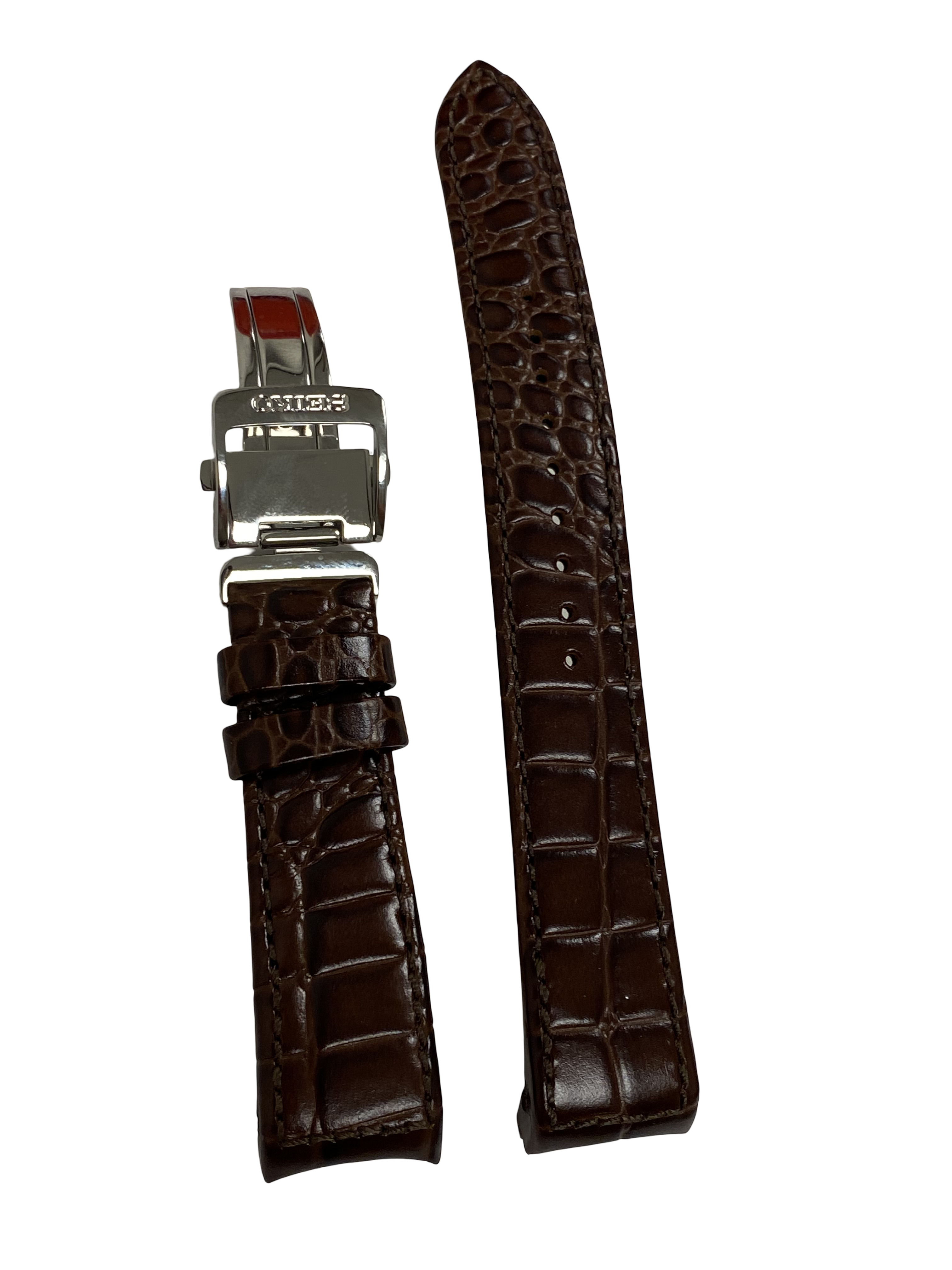 Horlogeband Seiko Premier Kinetic Perpetual Calendar SNP025 / SNP023 Bruin leren band 7D56-0AA0 21mm 4A071JL