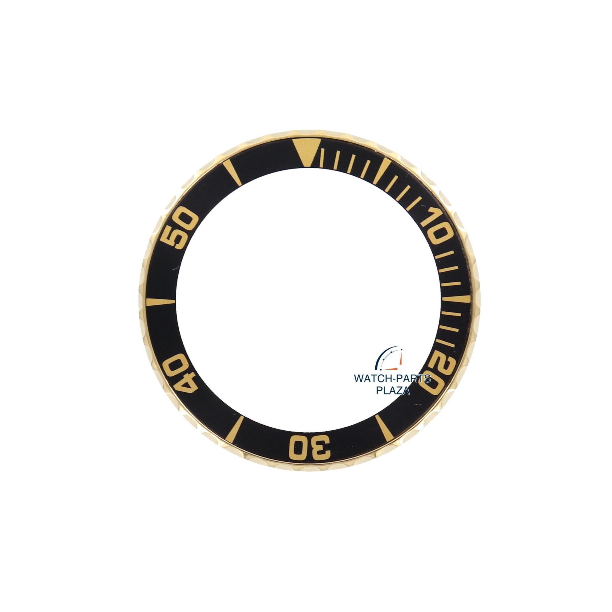 Bezel Seiko 5 Sports Sea Urchin SNZF22 black & gold 7S36 - 03C0 original - Watch Plaza