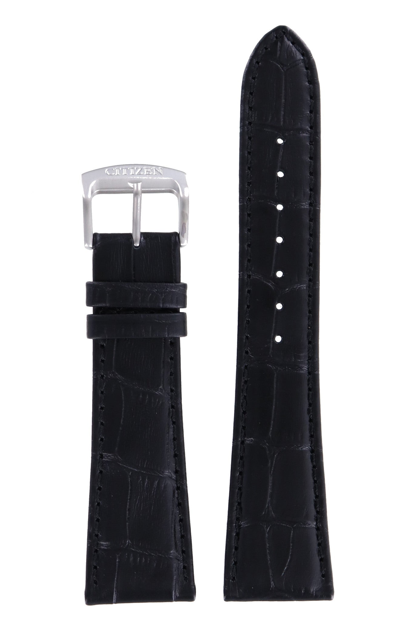 Citizen AN9010 - 09E - F560 - S068657 Watch Band 59 - S52119 Black Leather 23 mm - Watch Plaza