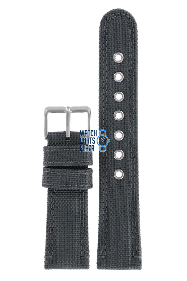 Citizen AT2100 - 09E Watch Band 59 - S52433 Grey Leather & Textile 22 mm Eco - Drive - Watch Plaza