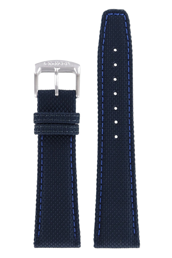 Citizen CA0130 - 07L - B612 - S071097 Watch Band 59 - S52222 Dark Blue Leather 22 mm Eco - Drive - Watch Plaza