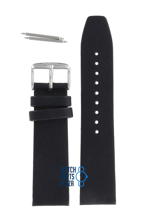 Fossil JR8120 Watch Band JR - 8120 Black Leather 22 mm Collection - Watch Plaza