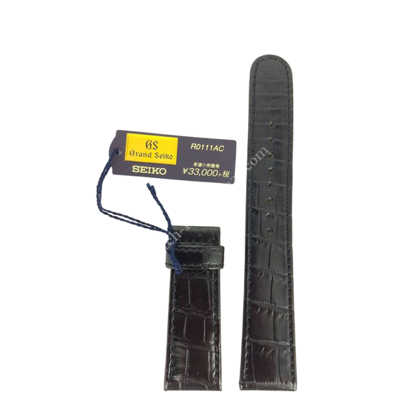 GRAND SEIKO BLACK LEATHER WATCH BAND SBGA105 SBGA001 R0111 STRAP 9R65 0AA0 GS - Watch Plaza