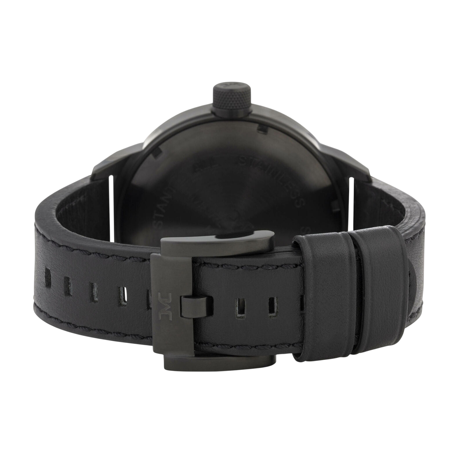 Men's watch TW - Steel Marc Coblen TWMC53 black & leather strap - dark gray dial - Watch Plaza