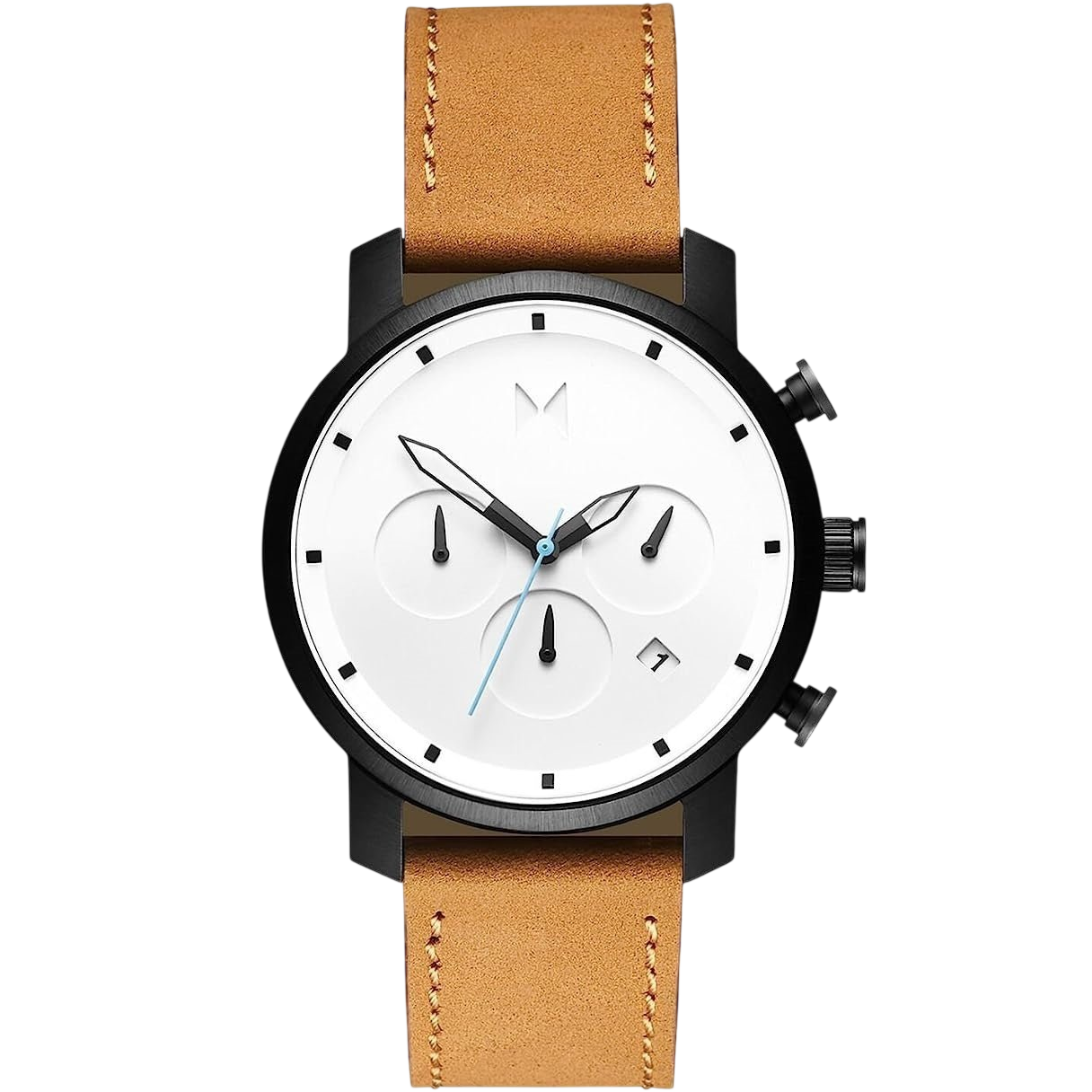 MVMT MC02 - WBTL Men's Chronograph Watch - Black & White - Watch Plaza