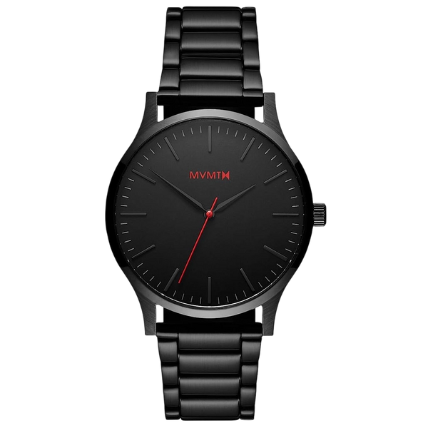 MVMT MT01 - BL Men's Watch 40 Series - Black Stainless Steel - Watch Plaza