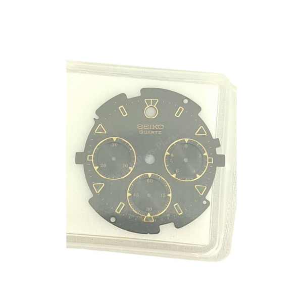 ORIGINAL SEIKO QUARTZ BLACK DIAL for 7A34 - 7010 Seiko Quartz Chronograph S23208J1 - Watch Plaza