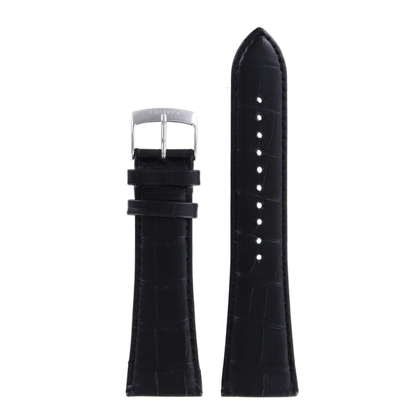 Seiko 300K1 Z 26 - 6G34 - 00D0 Watch Band 300K1JL Black Leather 26 mm Premier Retrograde - Watch Plaza