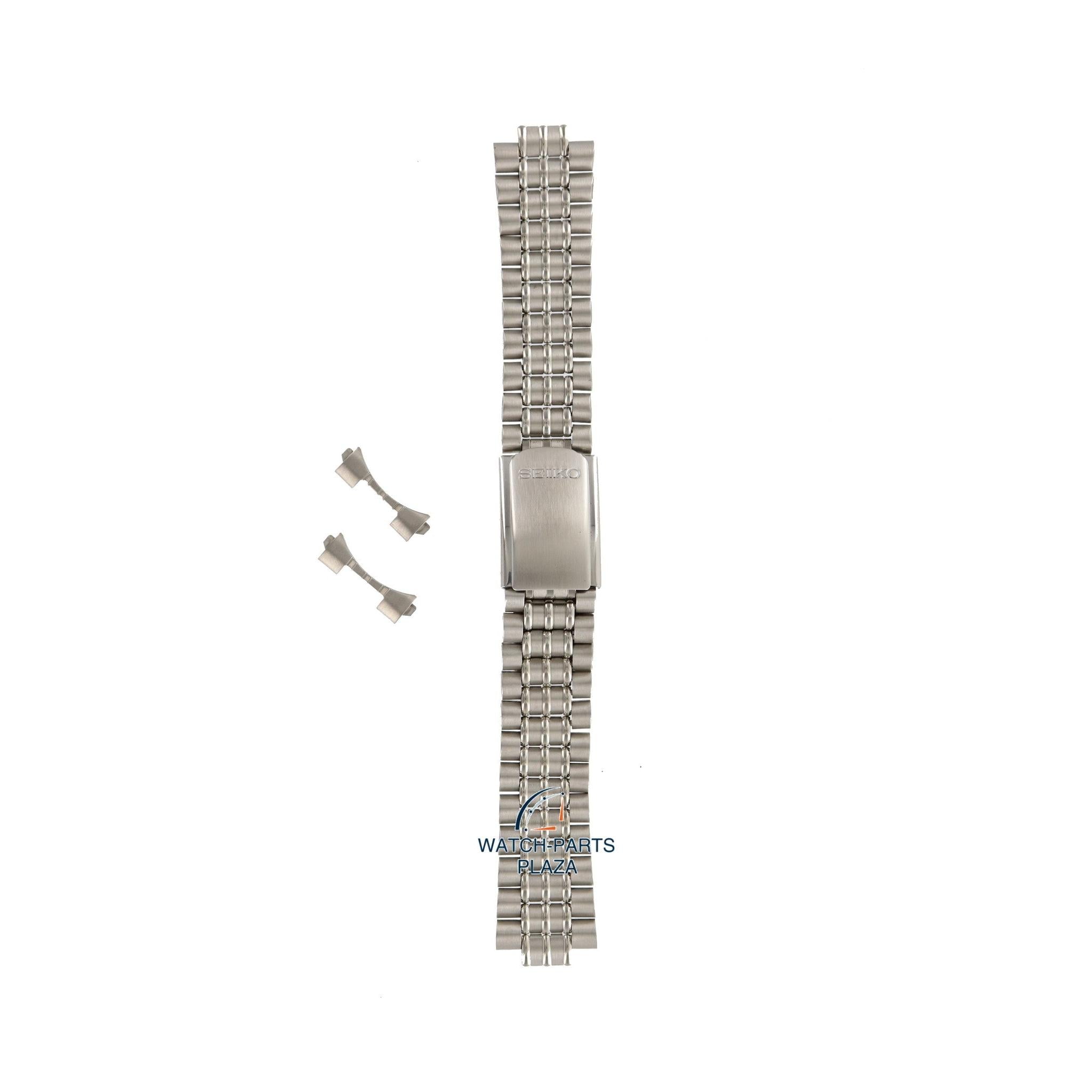 Seiko 43V8JB Watch band SKH145 - 5M42 0B80 grey stainless steel 20 mm - Kinetic - Watch Plaza