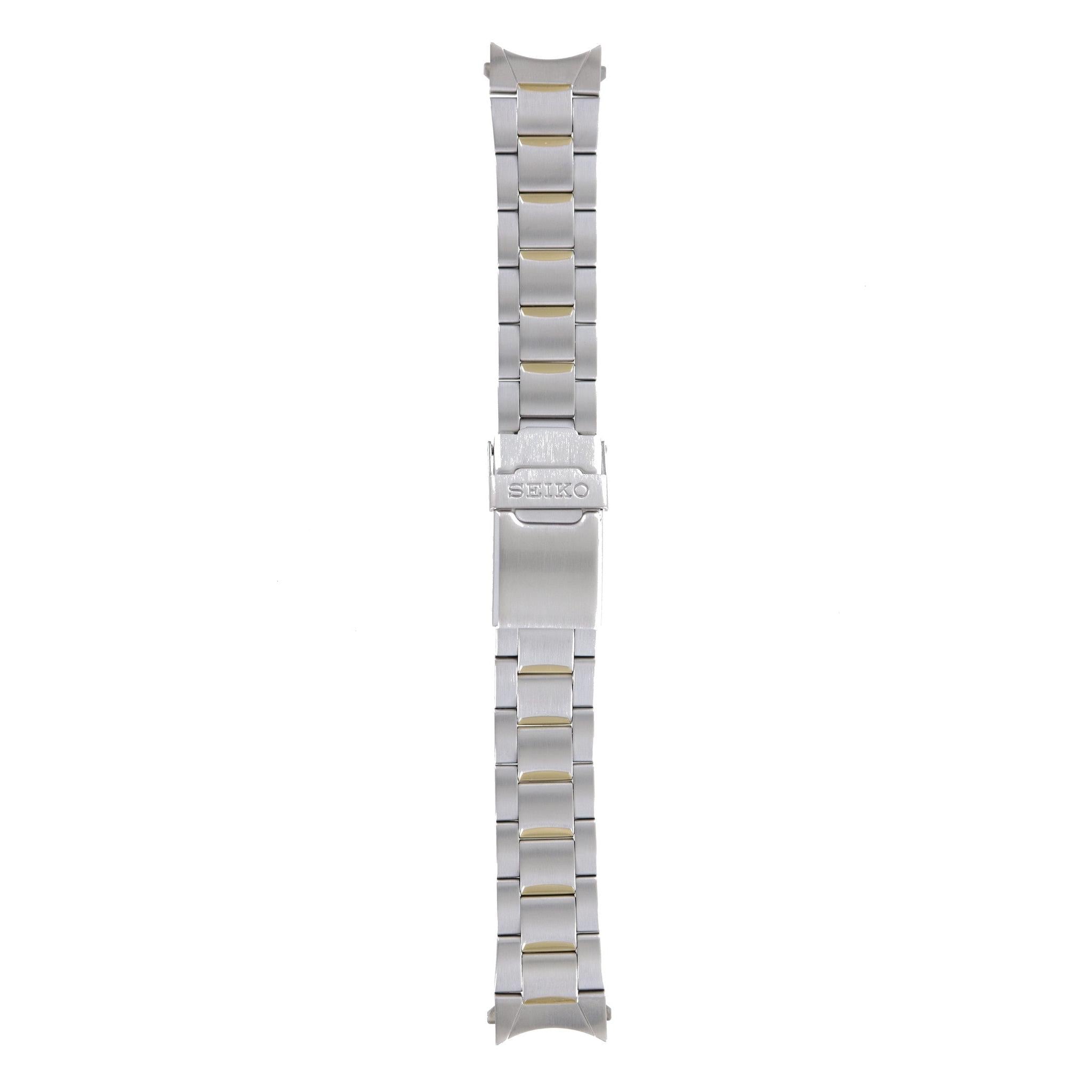 Seiko 48P3 - G.E - 7T32 - 6M10 Watch Band 48P3LG Two - Tone / Dual - Tone Stainless Steel 20 mm - Watch Plaza