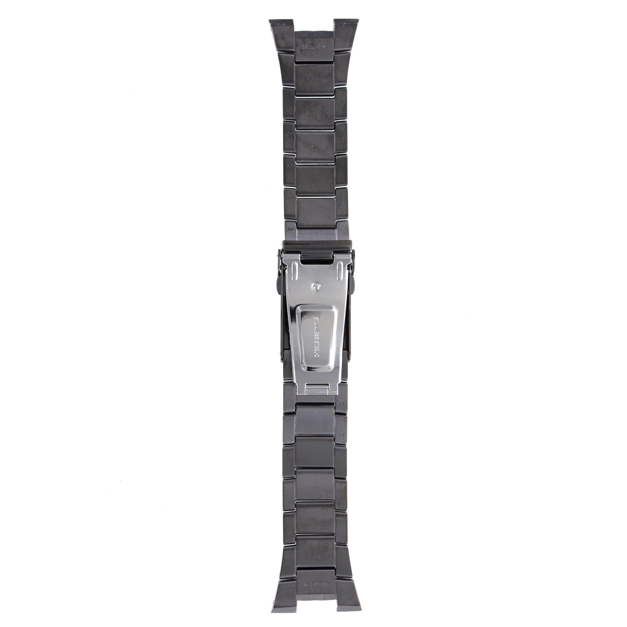 Seiko 4A1G1.D.W - SKA447 / SNAD37 Watch Band 4A1G1MM Black Stainless Steel 28 mm Kinetic - Watch Plaza