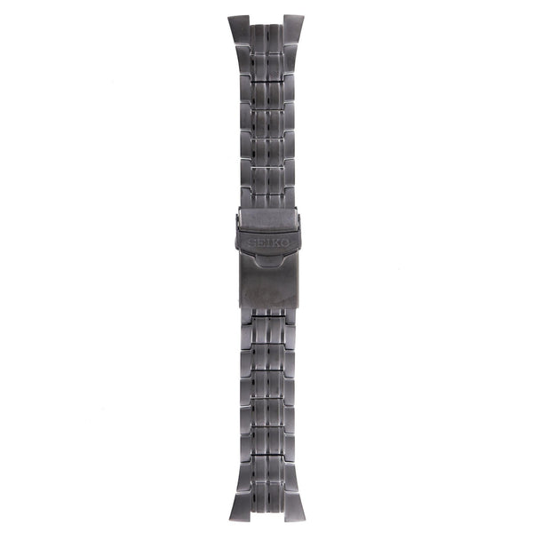 Seiko 4A1G1.D.W - SKA447 / SNAD37 Watch Band 4A1G1MM Black Stainless Steel 28 mm Kinetic - Watch Plaza