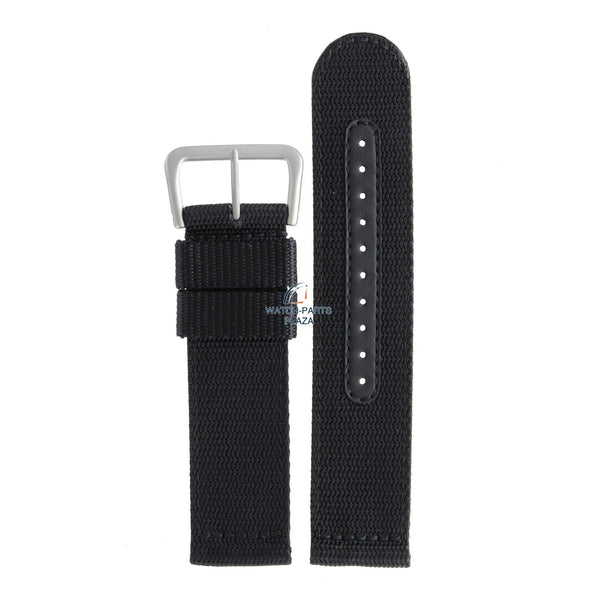 Seiko 4A211JL Watch band SNZG15 - 7S36, 7T92, 7T94 black canvas 22 mm - 5 Sports - Watch Plaza