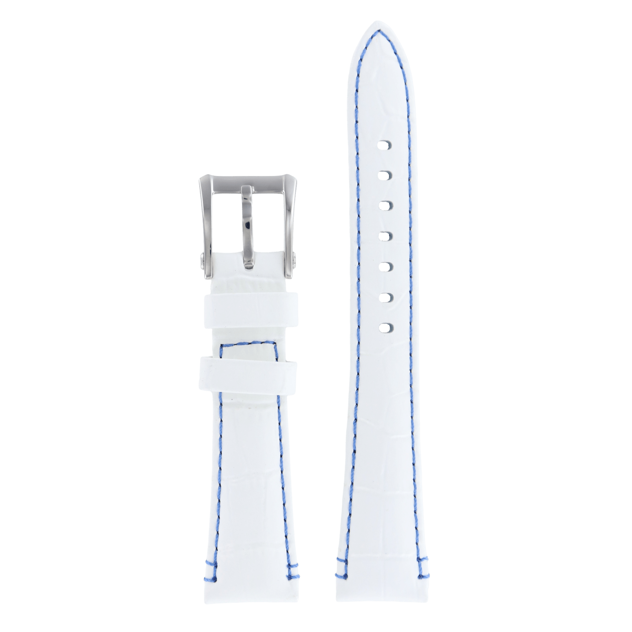 Seiko 4A481 B 18 - SXDA69 Watch Band 4A481JL White Leather 18 mm Velatura - Watch Plaza