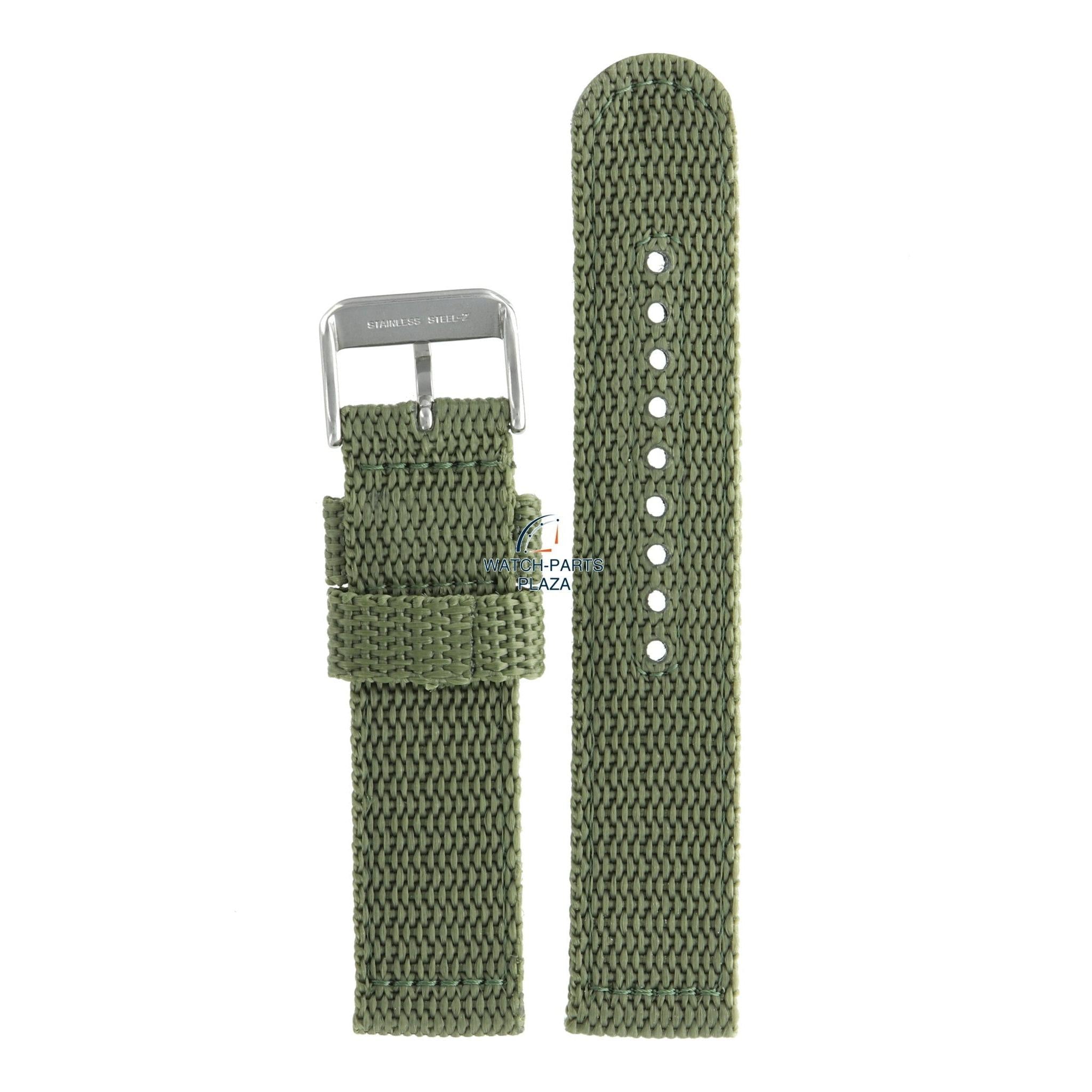 Seiko 4KC9JZ Watch band SND321 - 7T92 & 7T94 green canvas 20 mm - Military - Watch Plaza