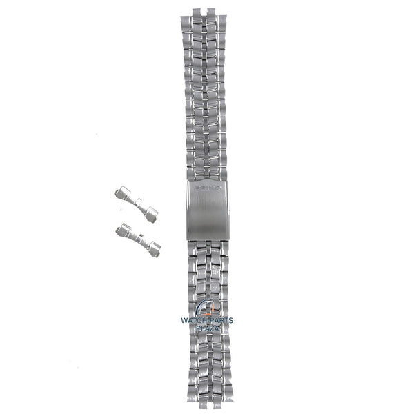 Seiko 5M23 6B70 / 6B73 Watch Band 4253JB Grey Stainless Steel 20 mm Kinetic - Watch Plaza