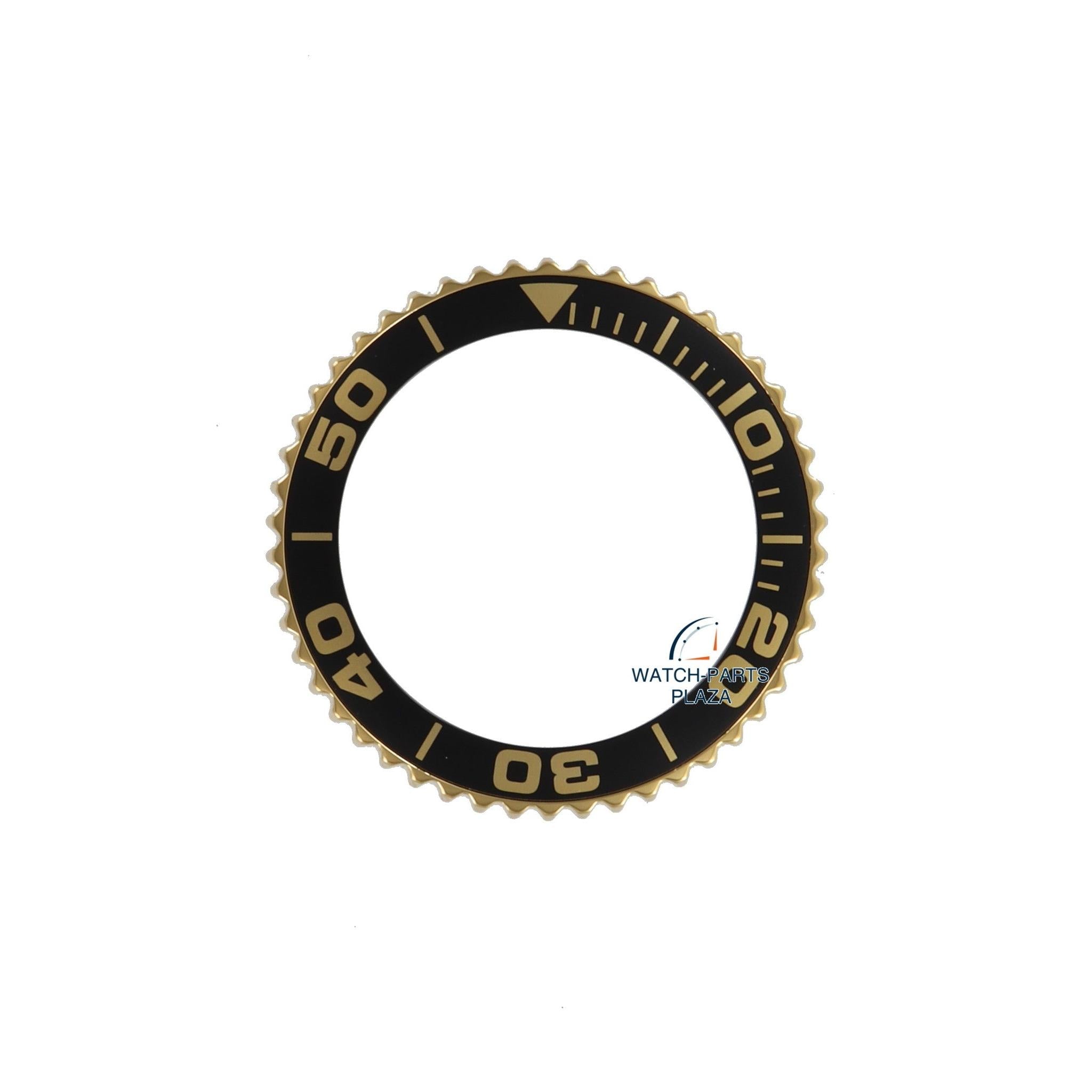 Seiko 86312065 Bezel V742 - 8A00 Black & Gold SJT044, SJT026 SQ 100 - Watch Plaza